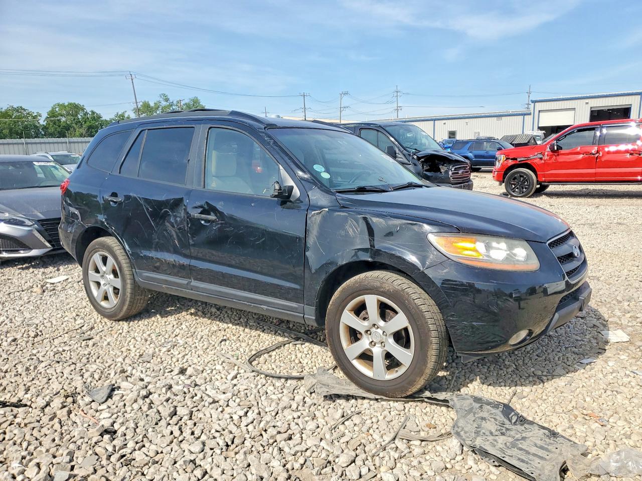 2009 Hyundai Santa Fe Черный vin: 5NMSH73E59H317870
