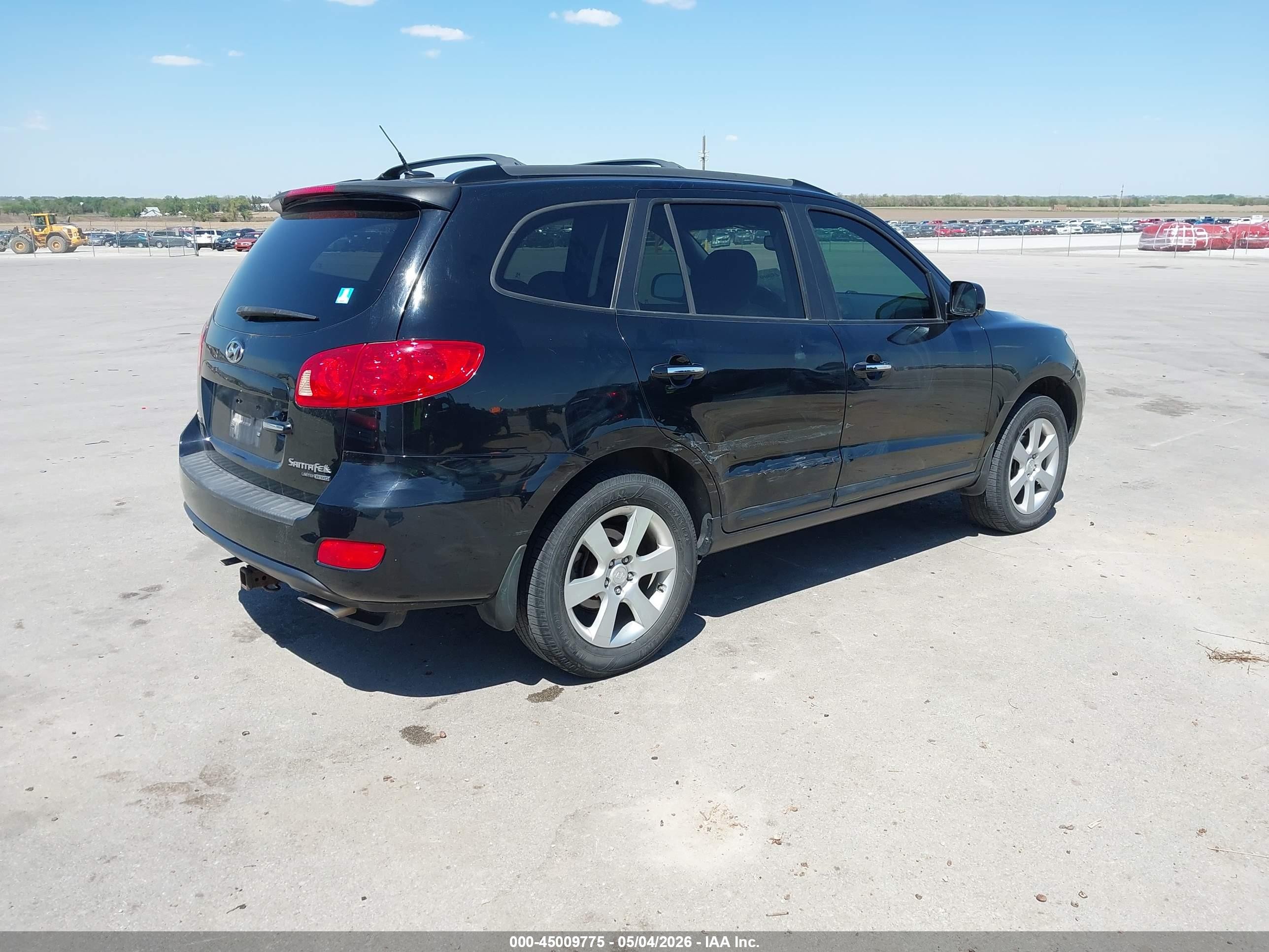2007 Hyundai Santa Fe Limited/se Black vin: 5NMSH73E67H125547