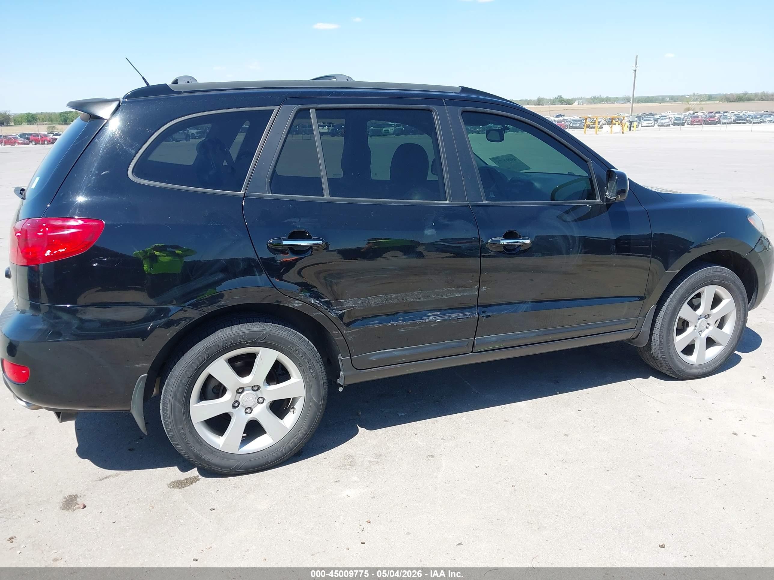2007 Hyundai Santa Fe Limited/se Black vin: 5NMSH73E67H125547