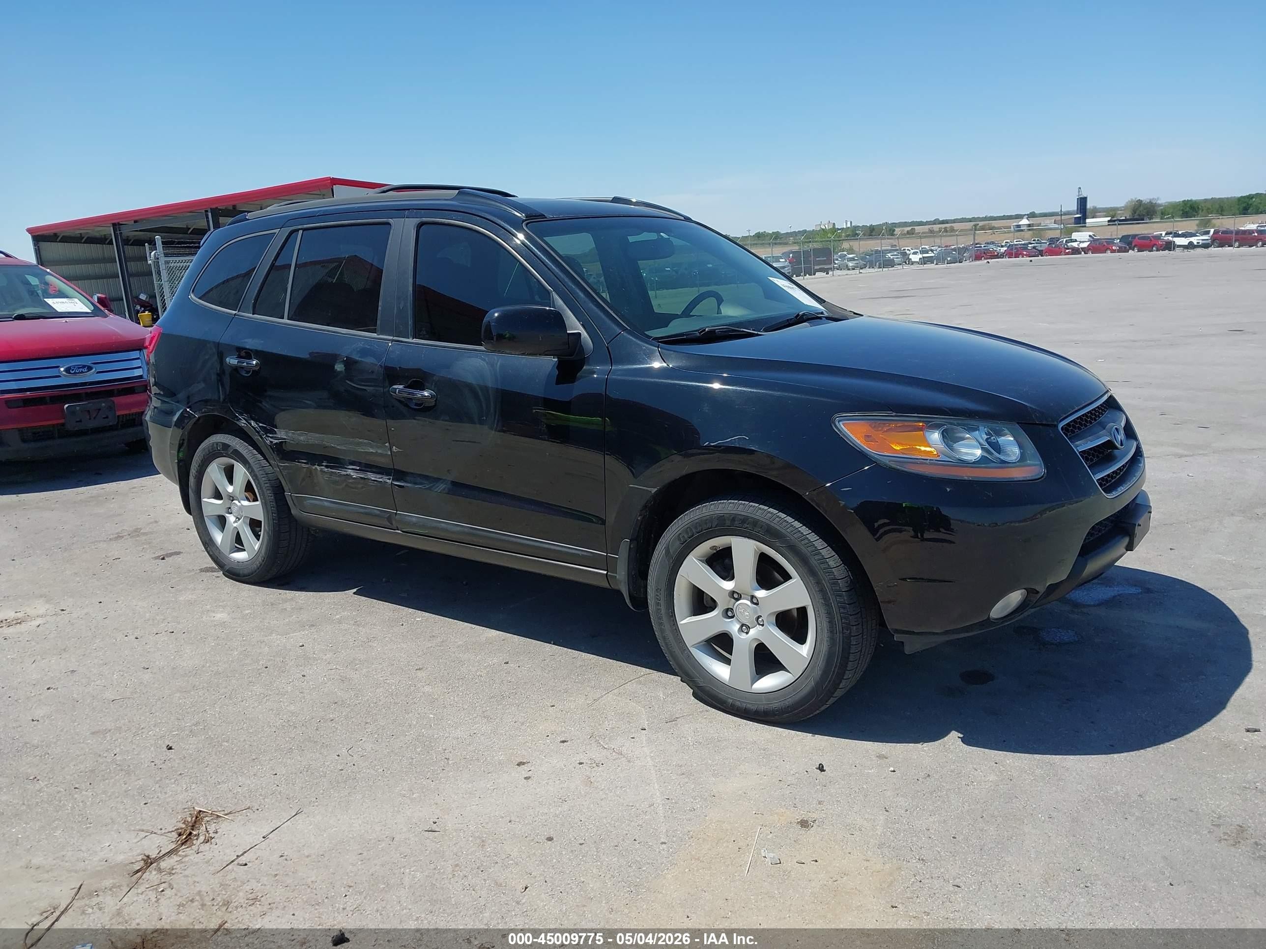 2007 Hyundai Santa Fe Limited/se Black vin: 5NMSH73E67H125547