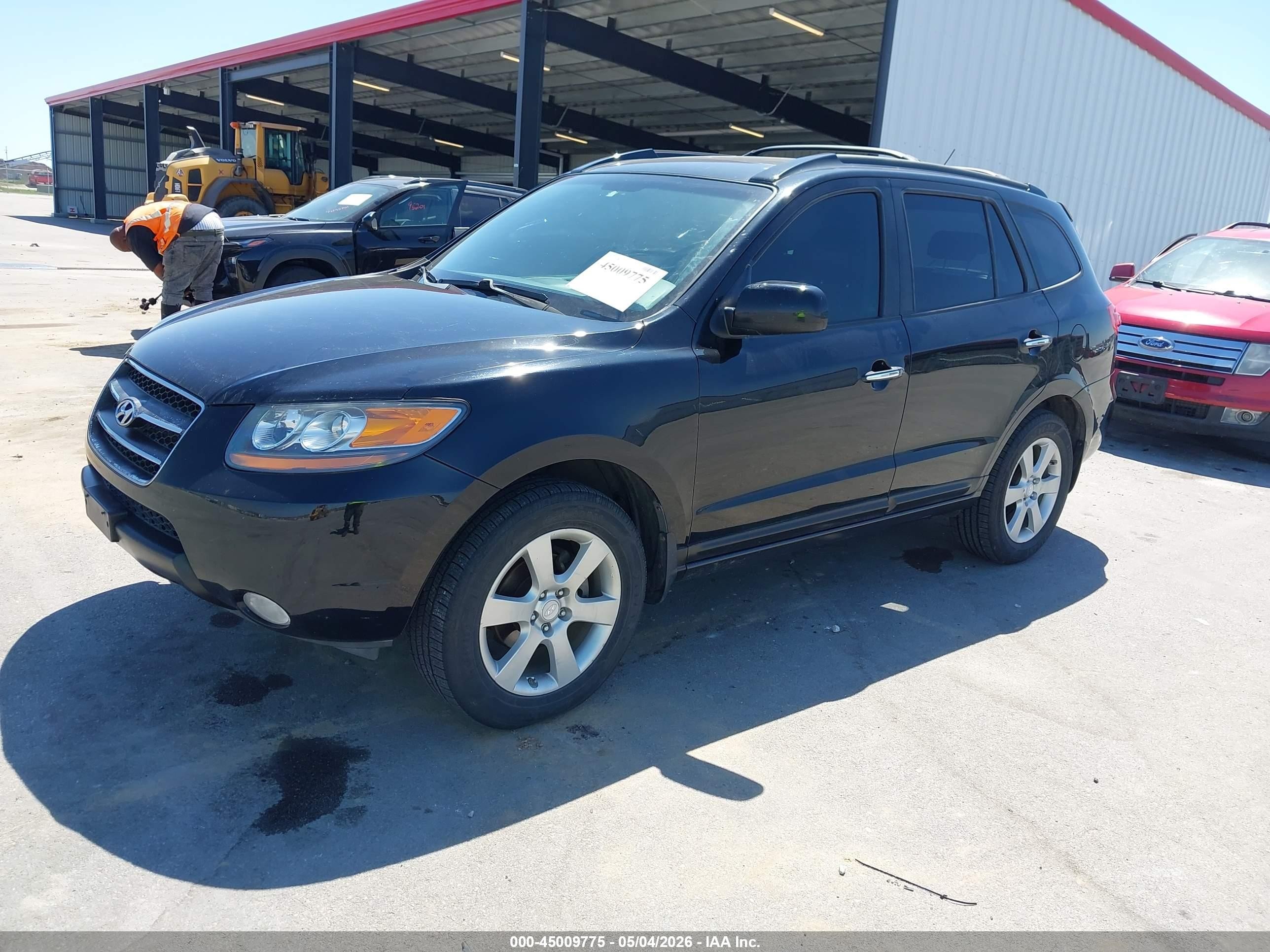 2007 Hyundai Santa Fe Limited/se Black vin: 5NMSH73E67H125547