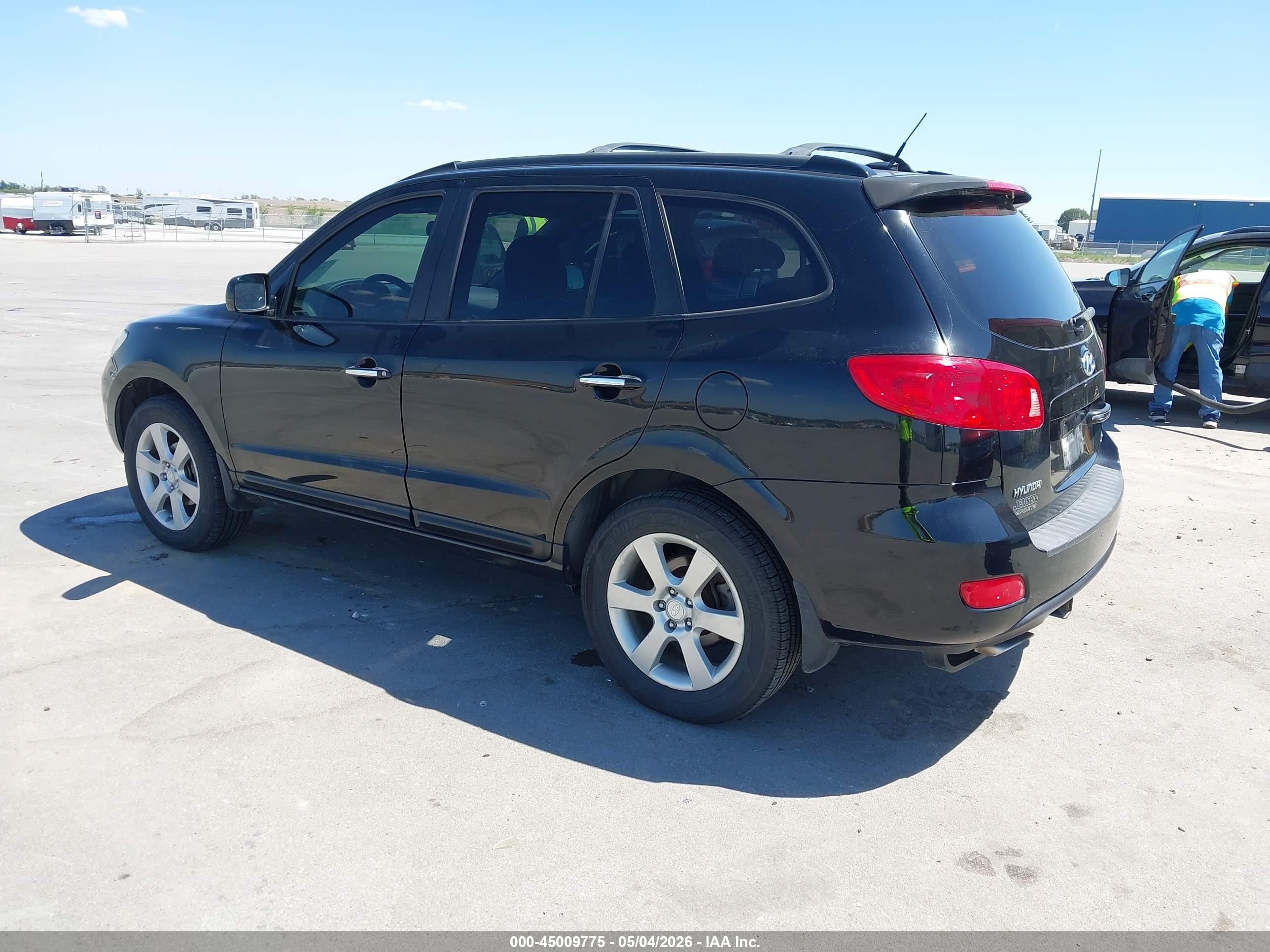 2007 Hyundai Santa Fe Limited/se Black vin: 5NMSH73E67H125547