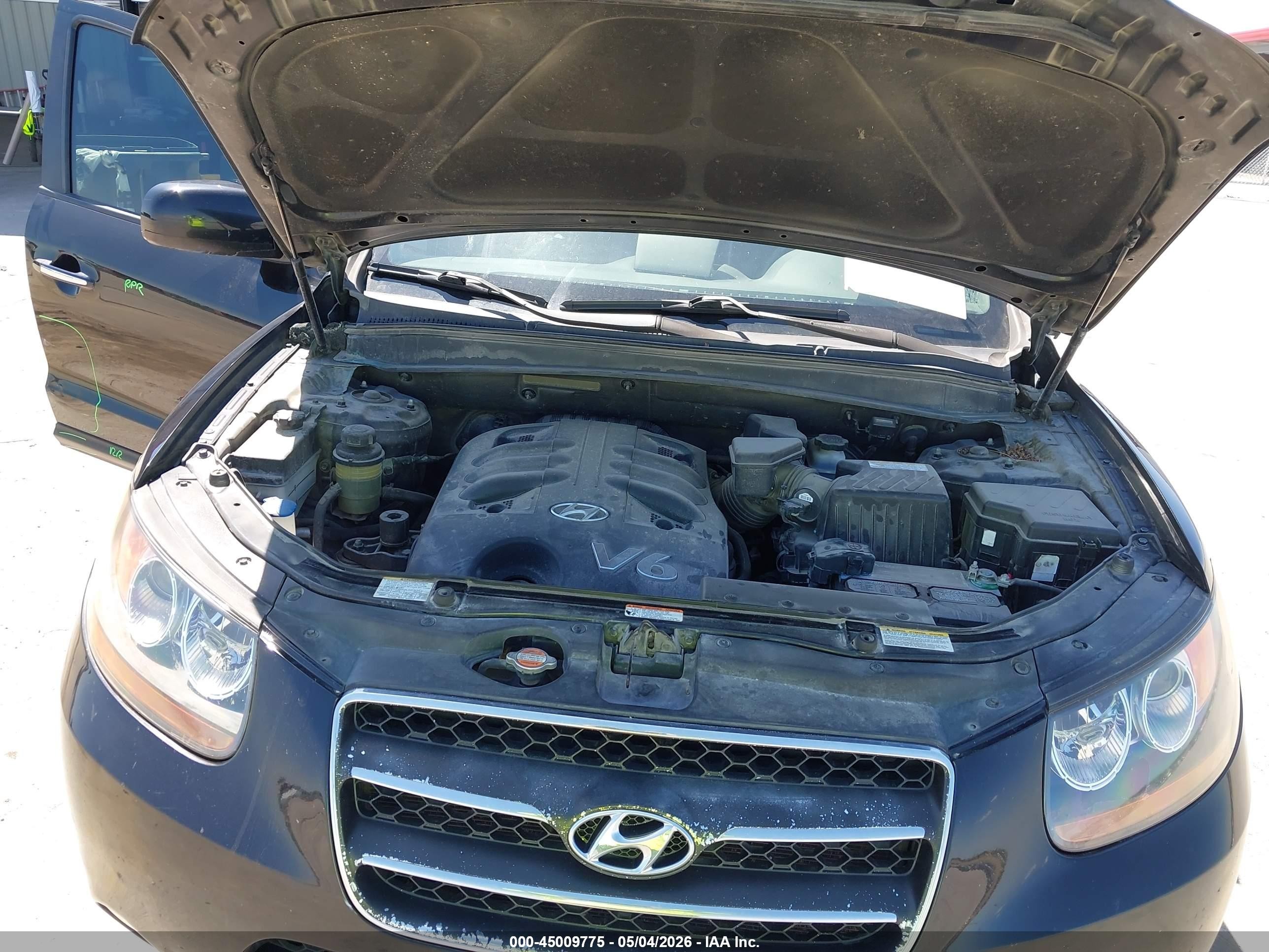 2007 Hyundai Santa Fe Limited/se Black vin: 5NMSH73E67H125547