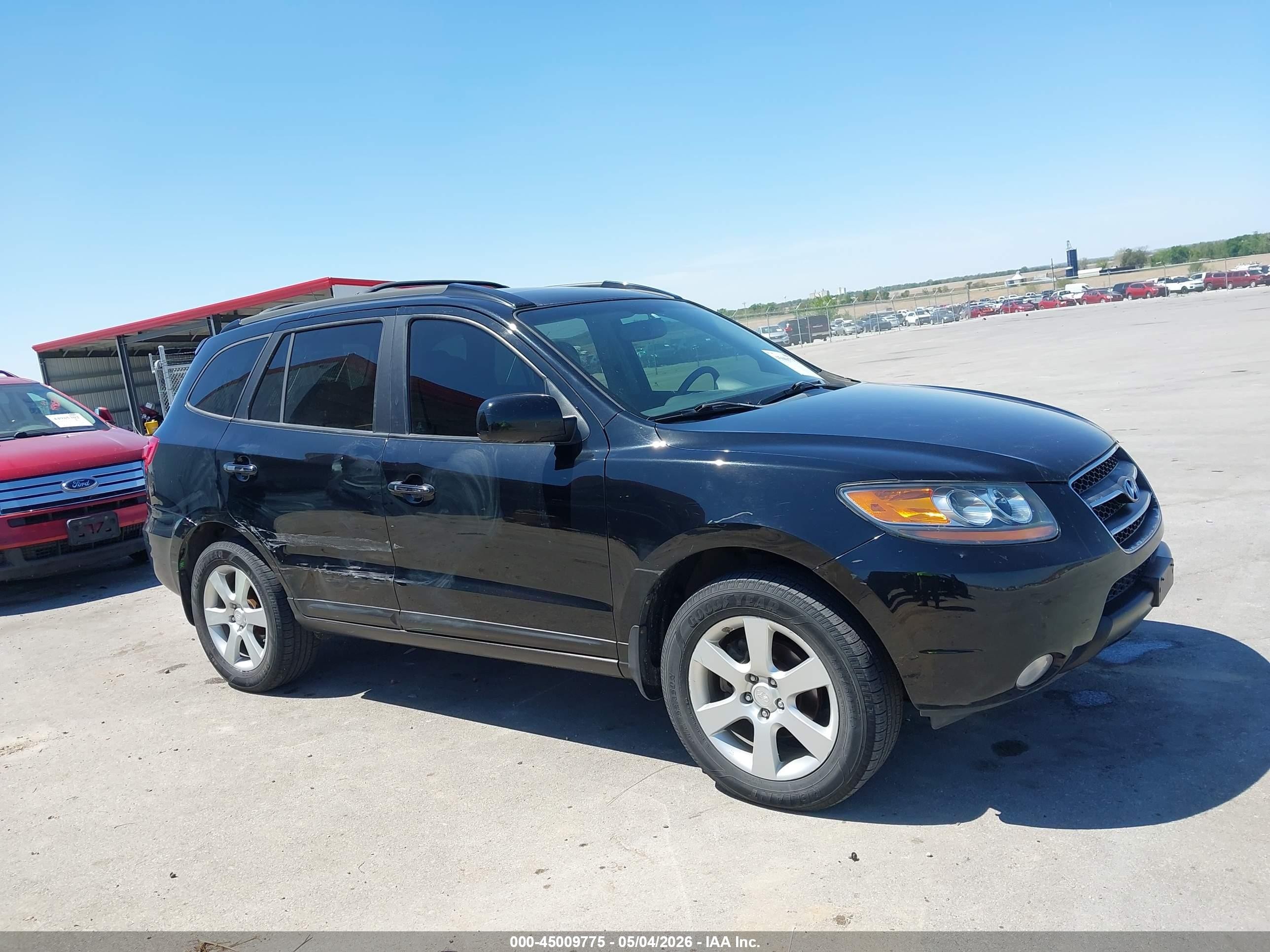2007 Hyundai Santa Fe Limited/se Black vin: 5NMSH73E67H125547