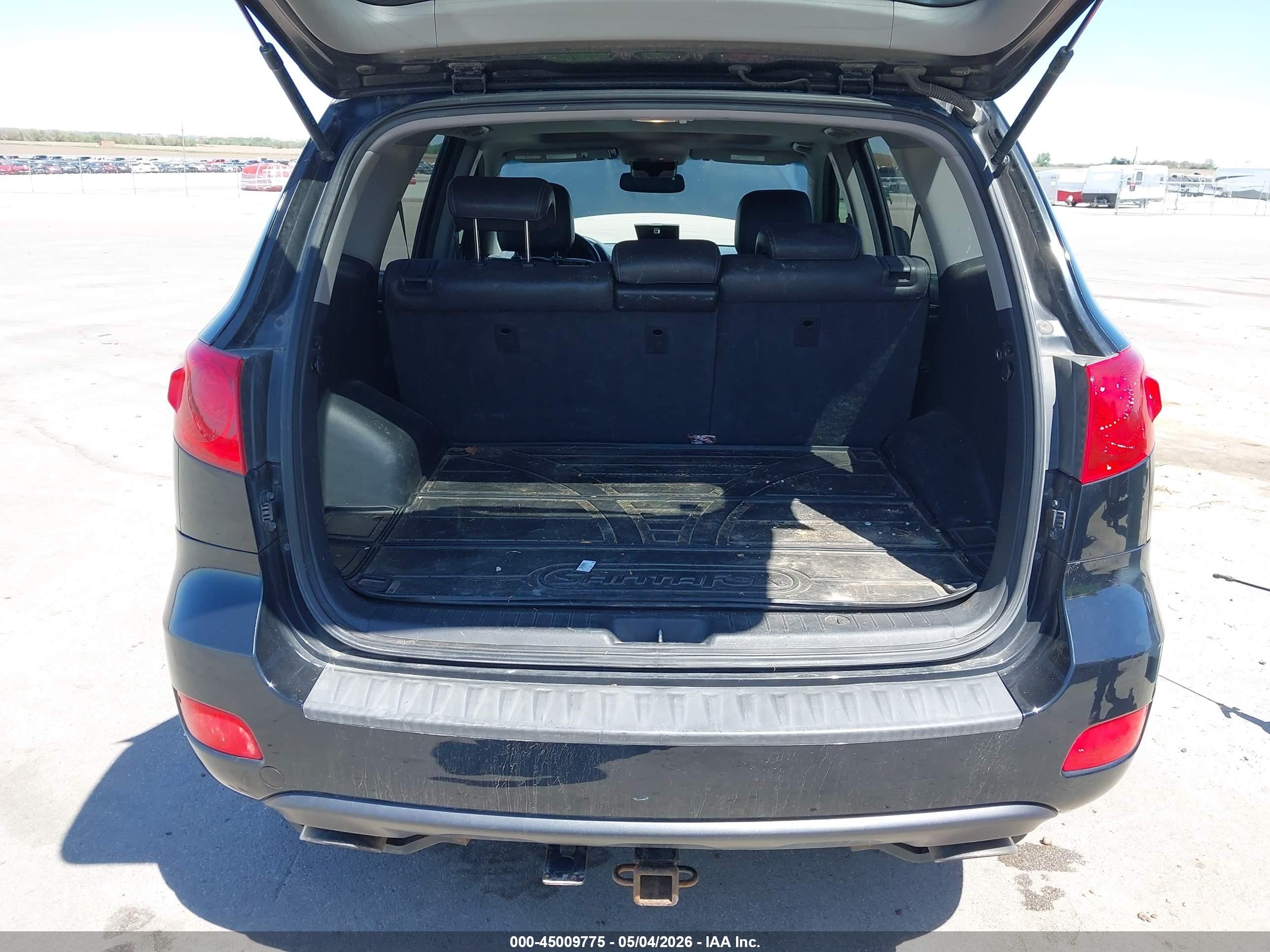 2007 Hyundai Santa Fe Limited/se Black vin: 5NMSH73E67H125547