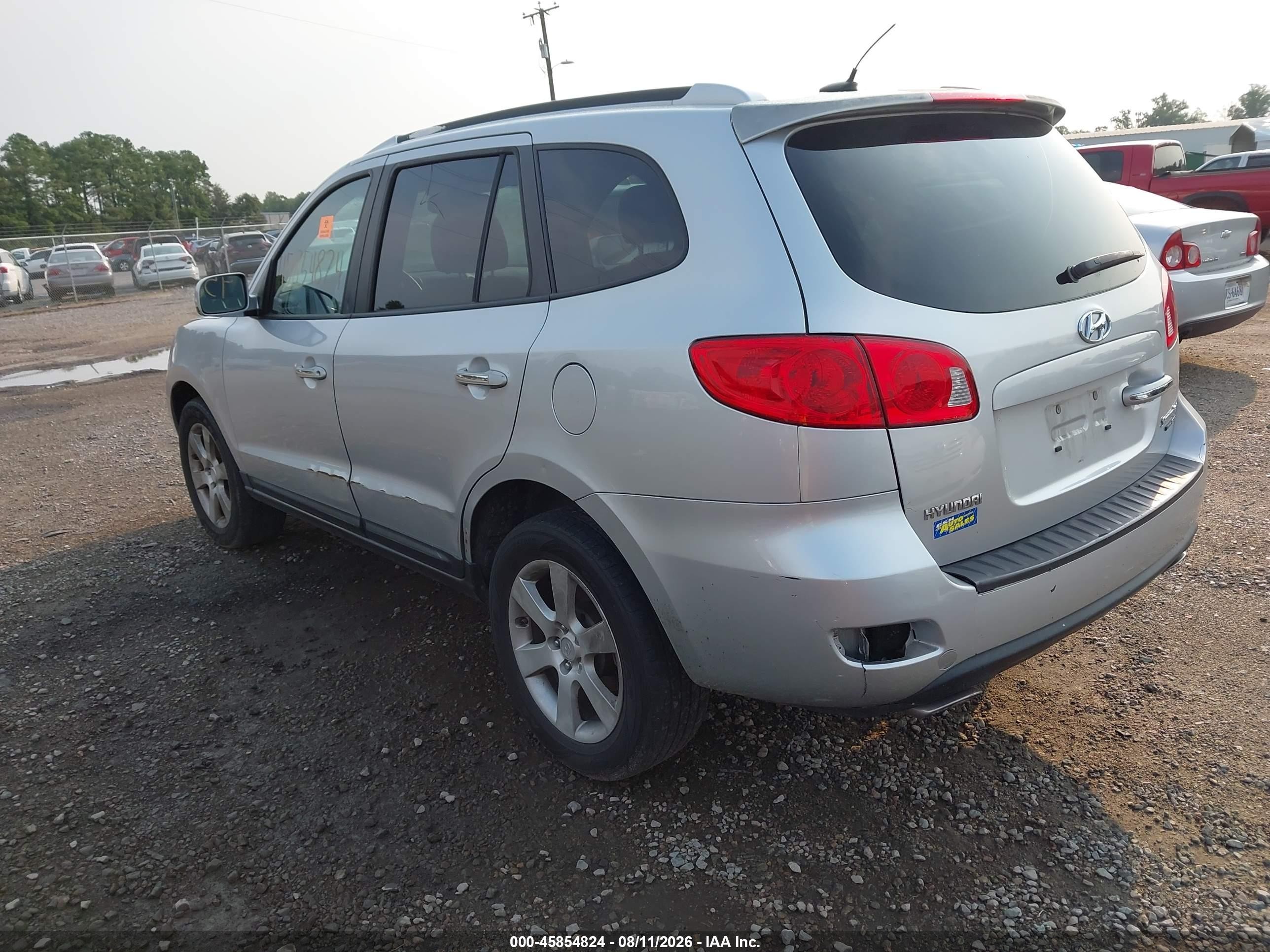2008 Hyundai Santa Fe Limited/se Silver vin: 5NMSH73E68H190741