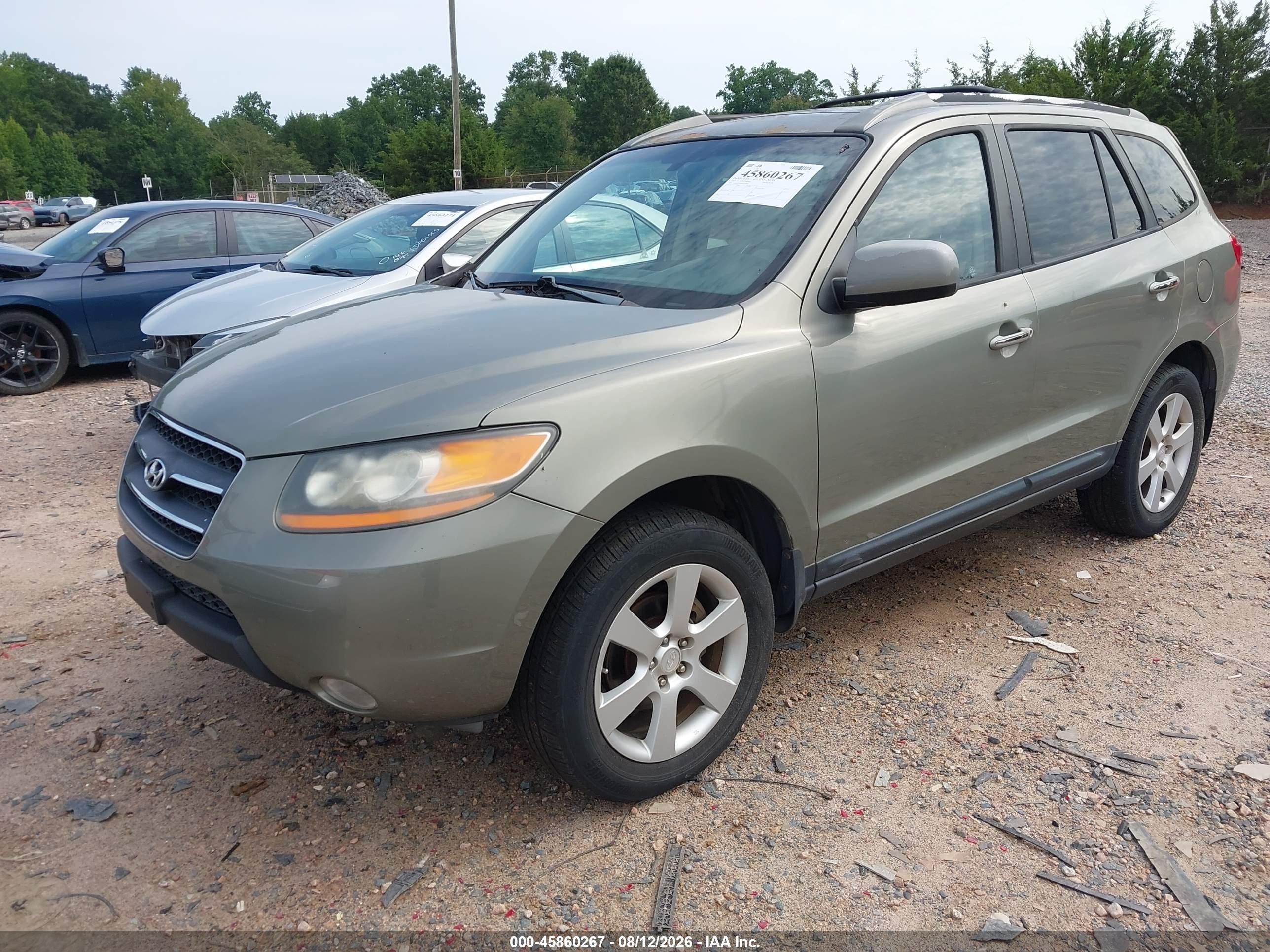 2008 Hyundai Santa Fe Limited/se Green vin: 5NMSH73E68H205982