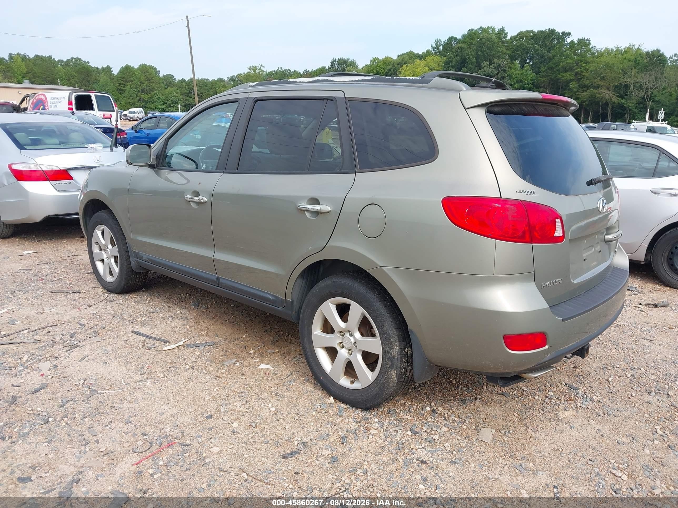 2008 Hyundai Santa Fe Limited/se Green vin: 5NMSH73E68H205982
