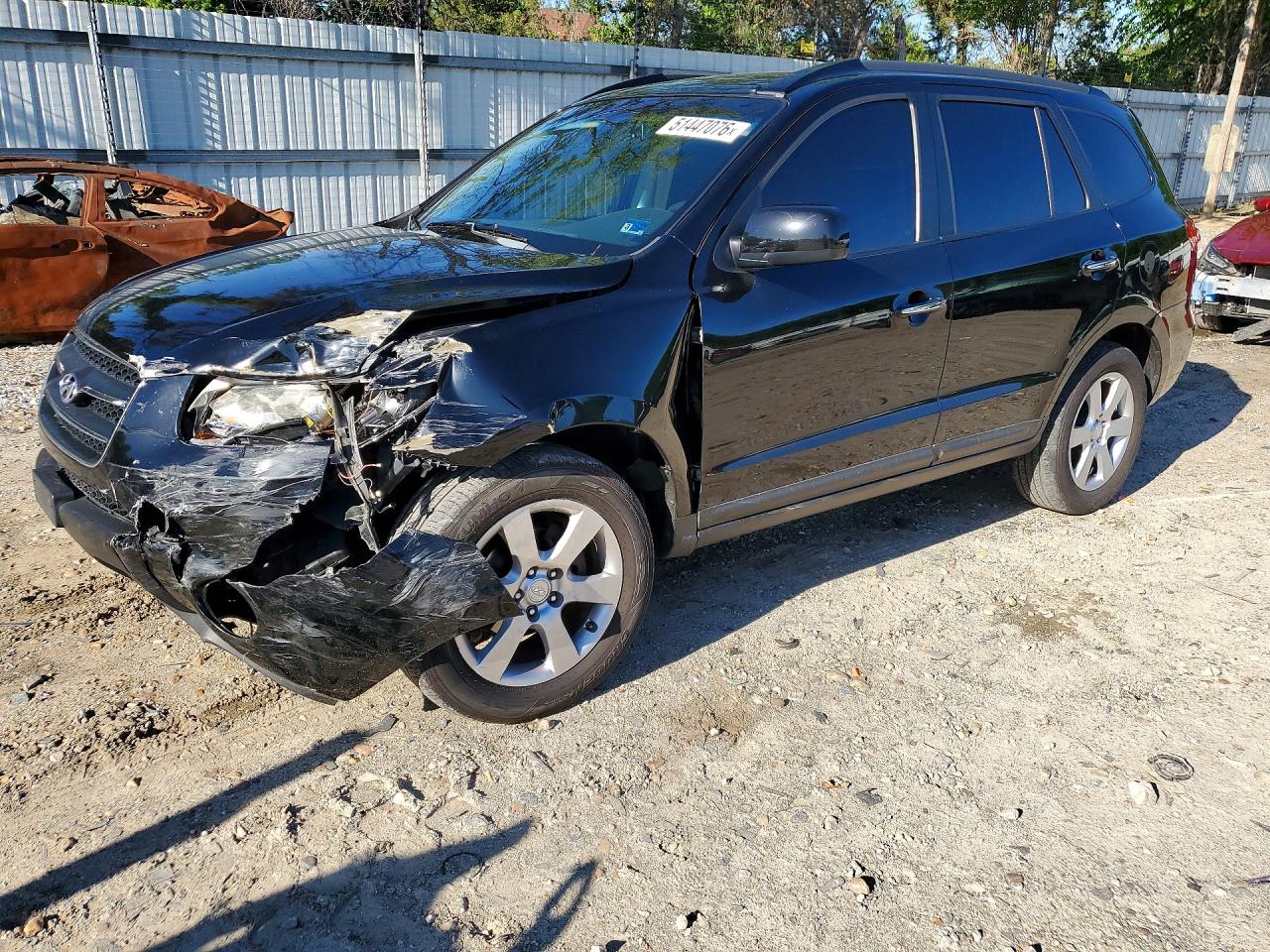 2008 Hyundai Santa Fe Se Black vin: 5NMSH73E68H224404