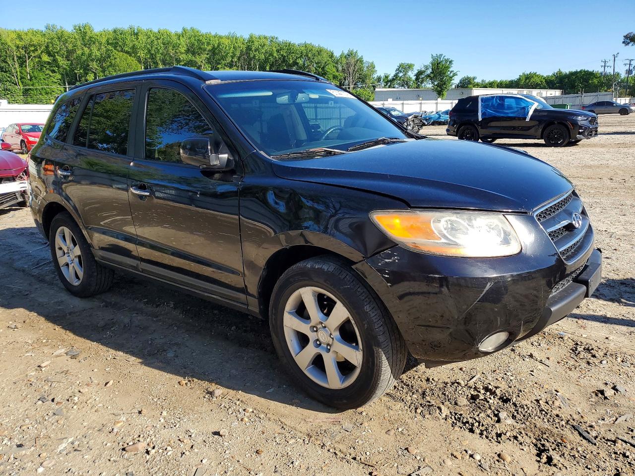 2008 Hyundai Santa Fe Se Black vin: 5NMSH73E68H224404