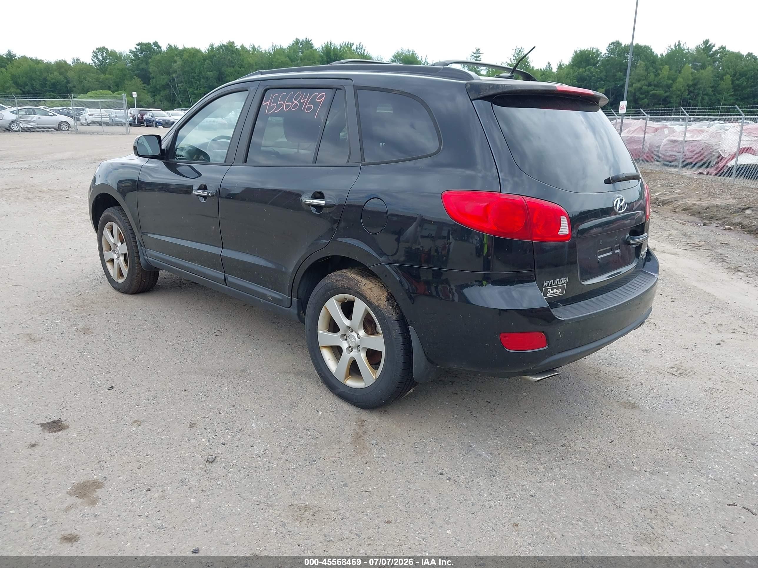 2009 Hyundai Santa Fe Limited Black vin: 5NMSH73E69H273636