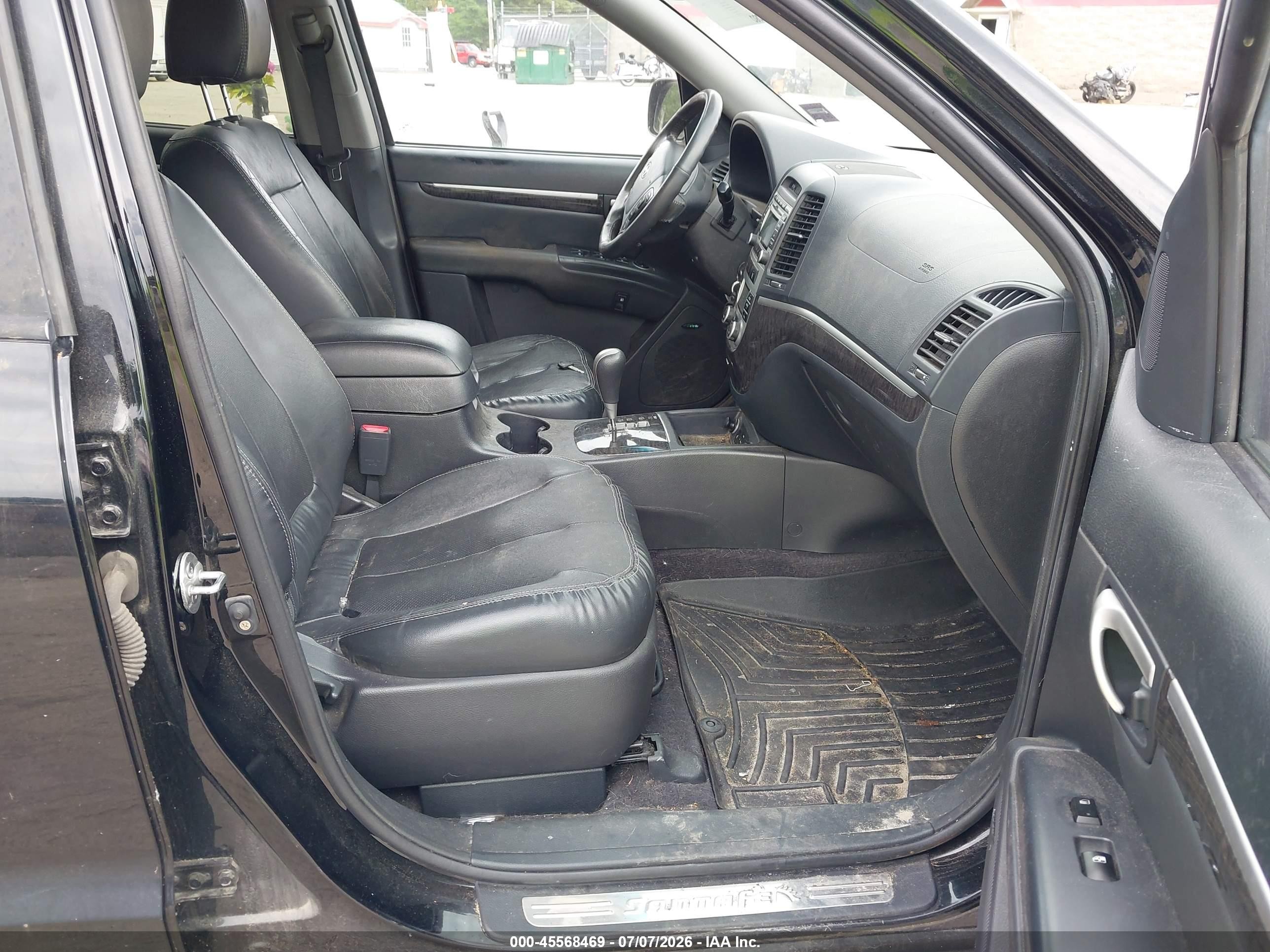 2009 Hyundai Santa Fe Limited Black vin: 5NMSH73E69H273636