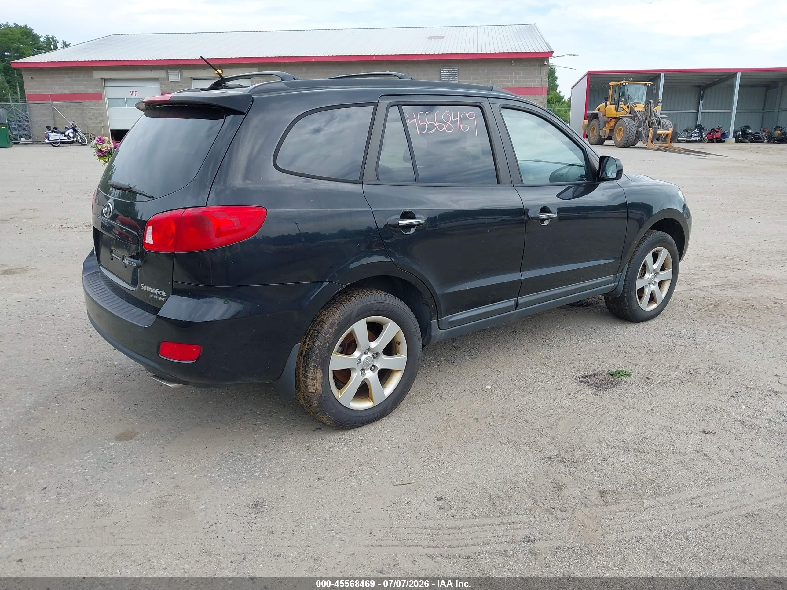 2009 Hyundai Santa Fe Limited Black vin: 5NMSH73E69H273636
