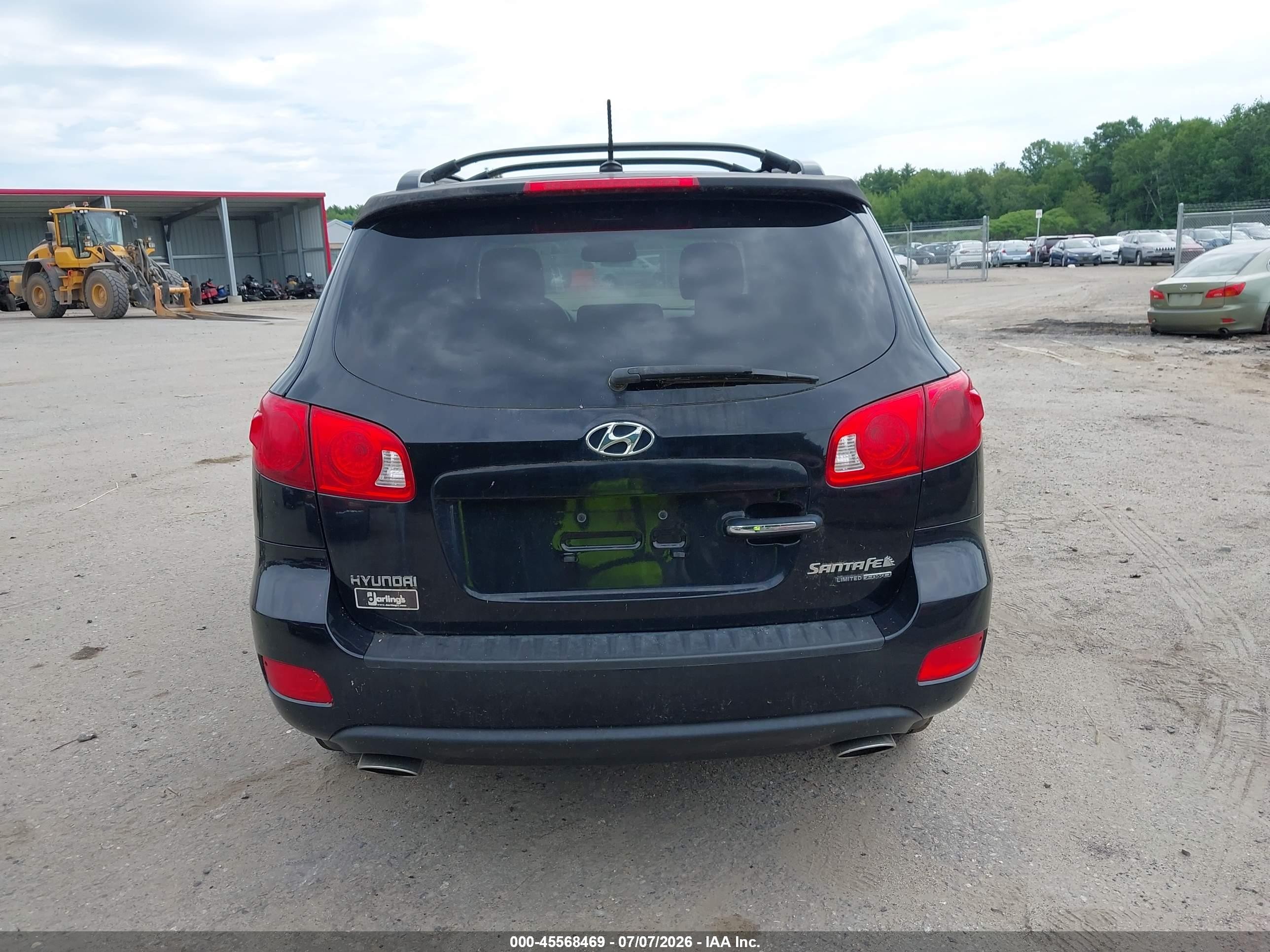 2009 Hyundai Santa Fe Limited Black vin: 5NMSH73E69H273636