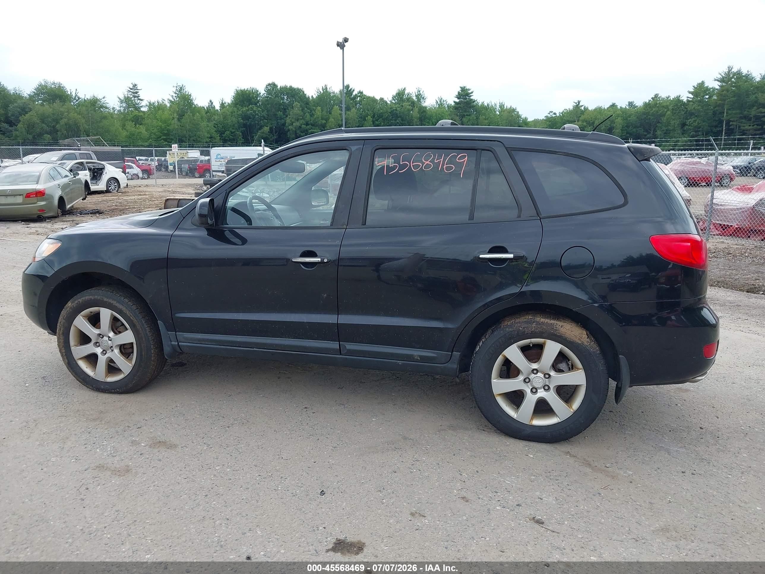 2009 Hyundai Santa Fe Limited Black vin: 5NMSH73E69H273636