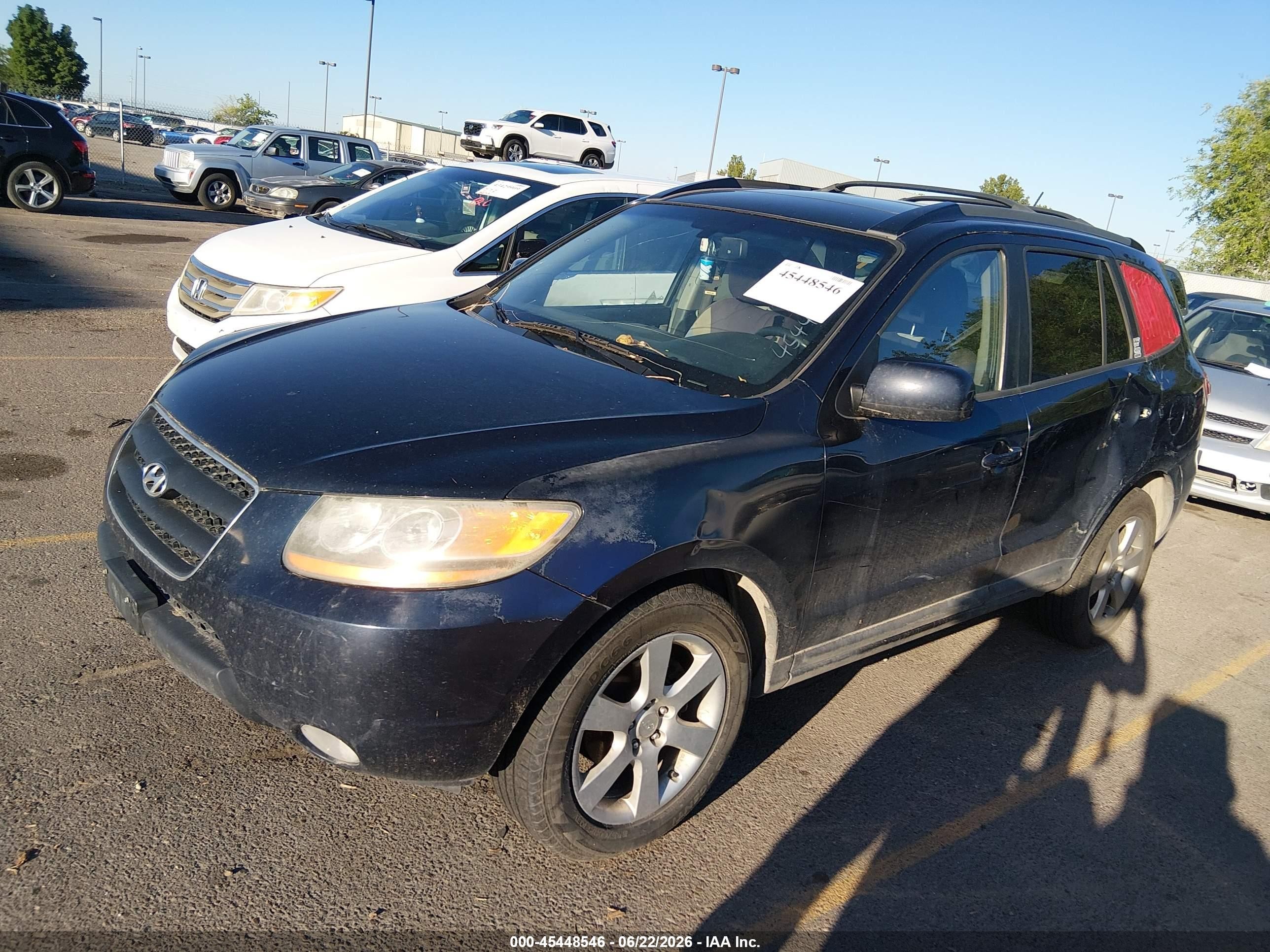 2009 Hyundai Santa Fe Se Черный vin: 5NMSH73E69H318171