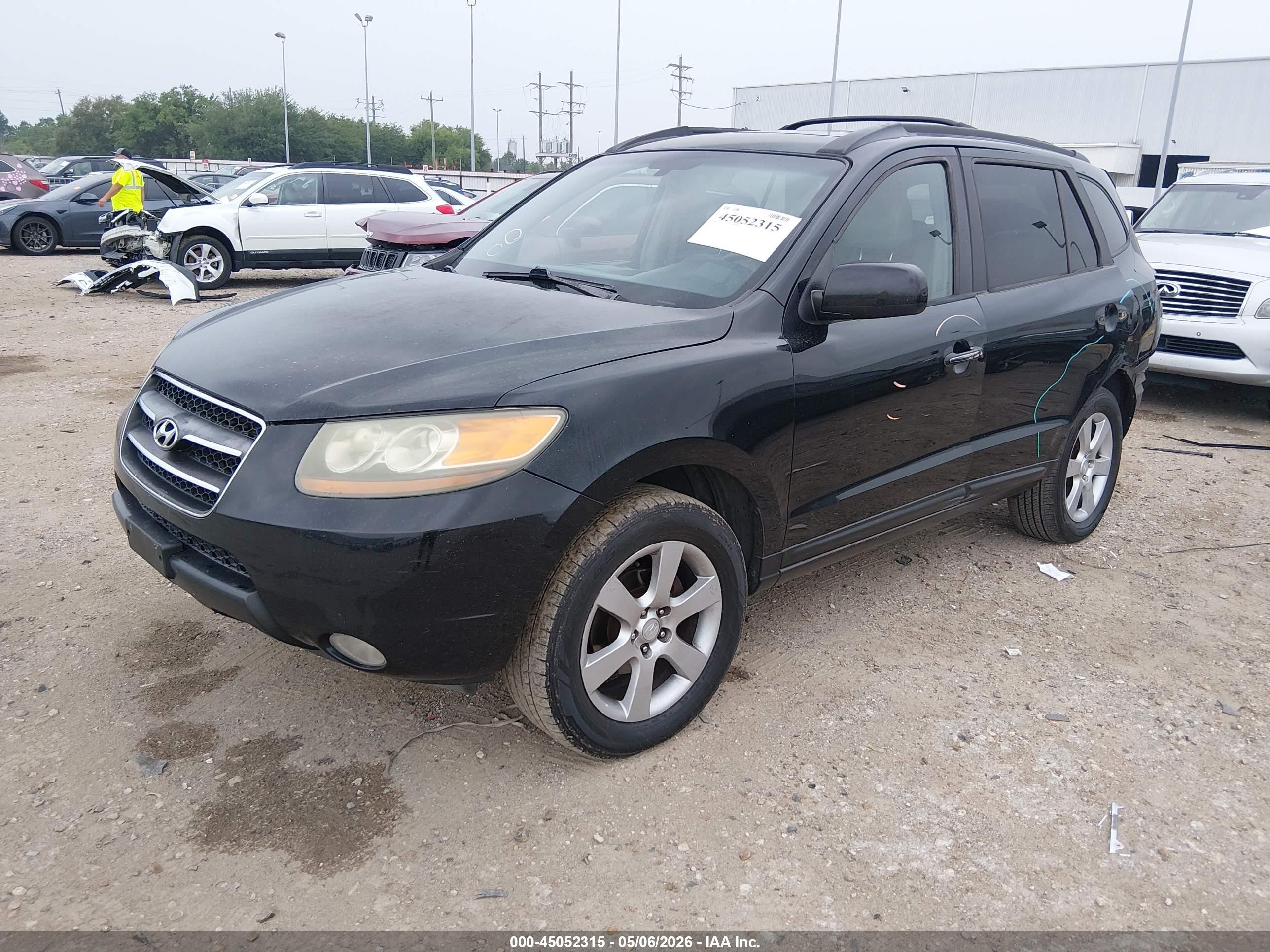 2007 Hyundai Santa Fe Limited/se Черный vin: 5NMSH73E77H045559