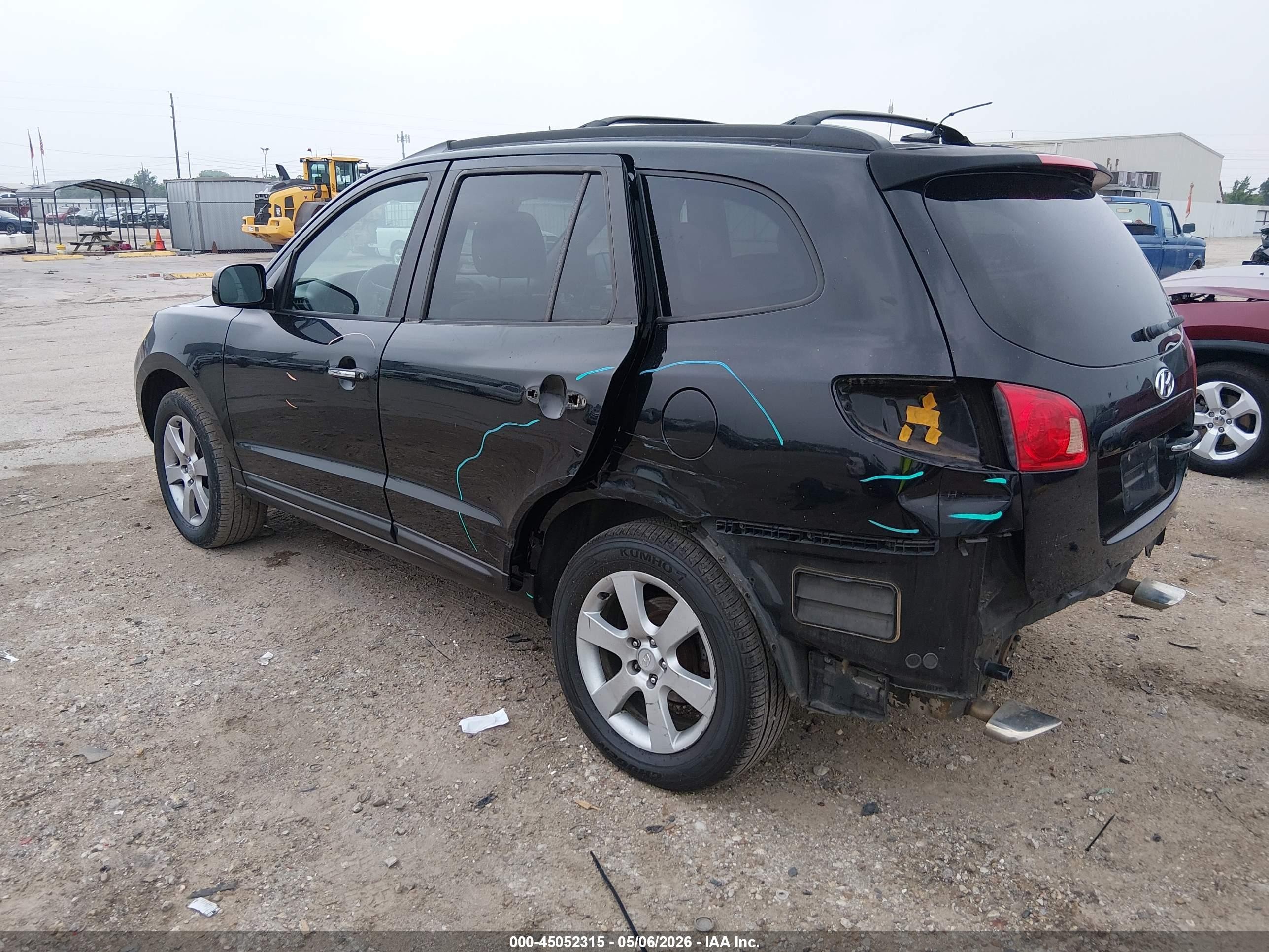 2007 Hyundai Santa Fe Limited/se Черный vin: 5NMSH73E77H045559