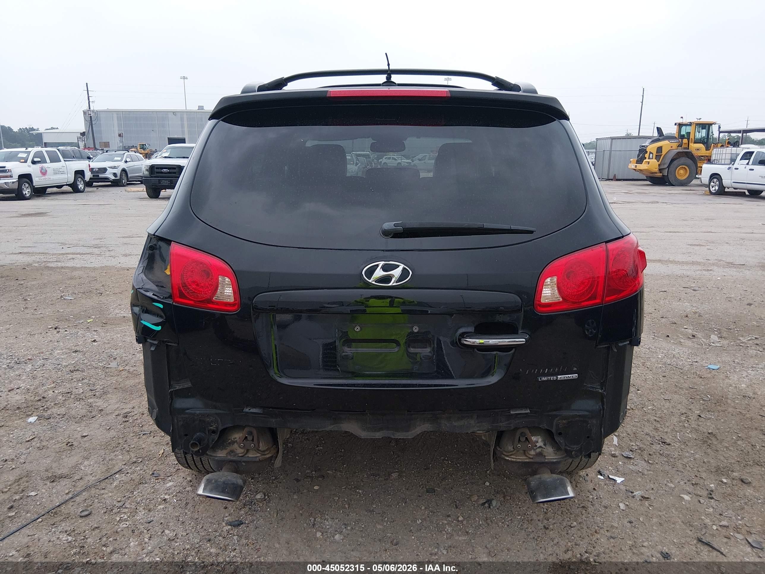 2007 Hyundai Santa Fe Limited/se Черный vin: 5NMSH73E77H045559