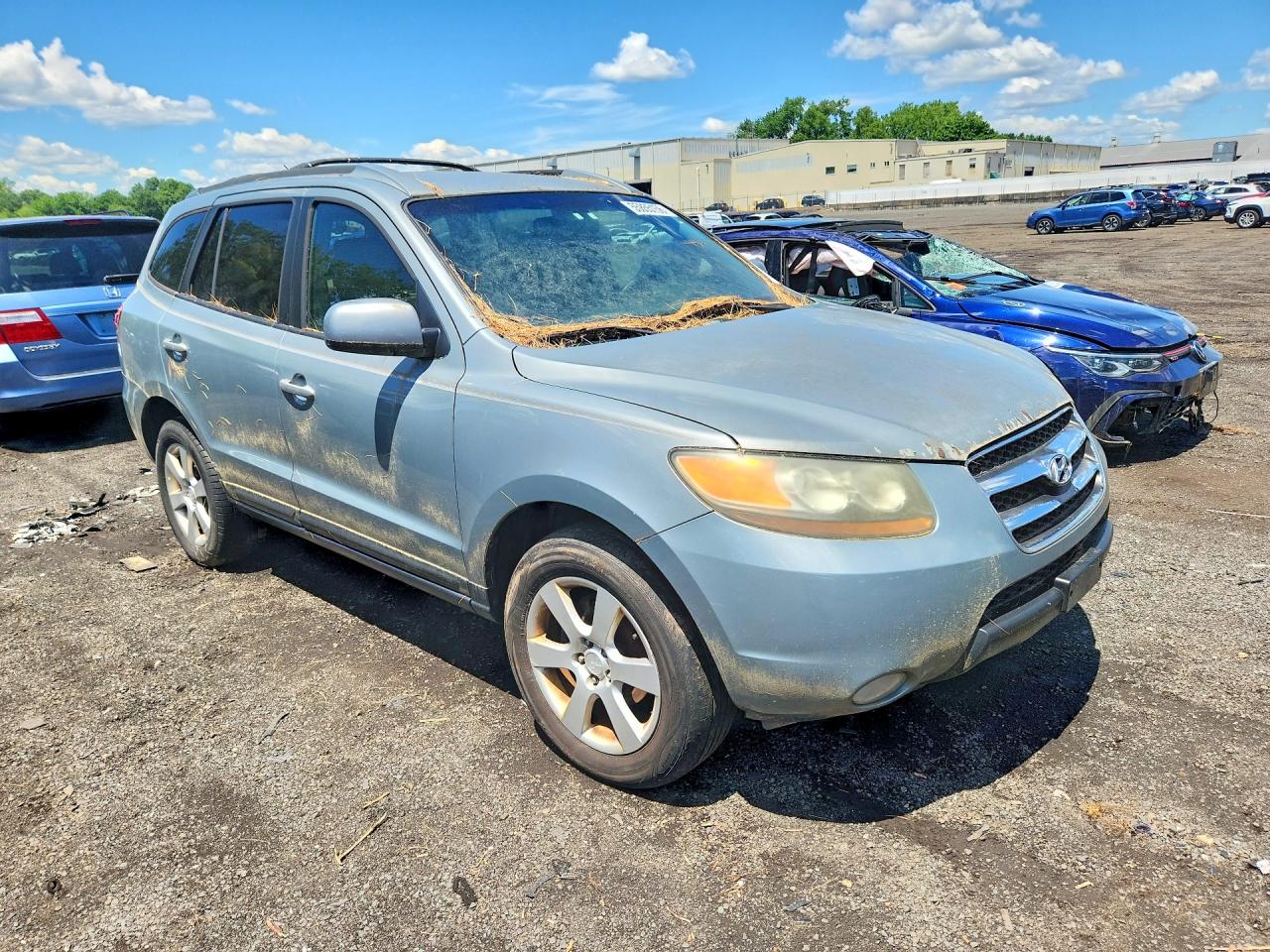 2007 Hyundai Santa Fe Se Gray vin: 5NMSH73E77H058778