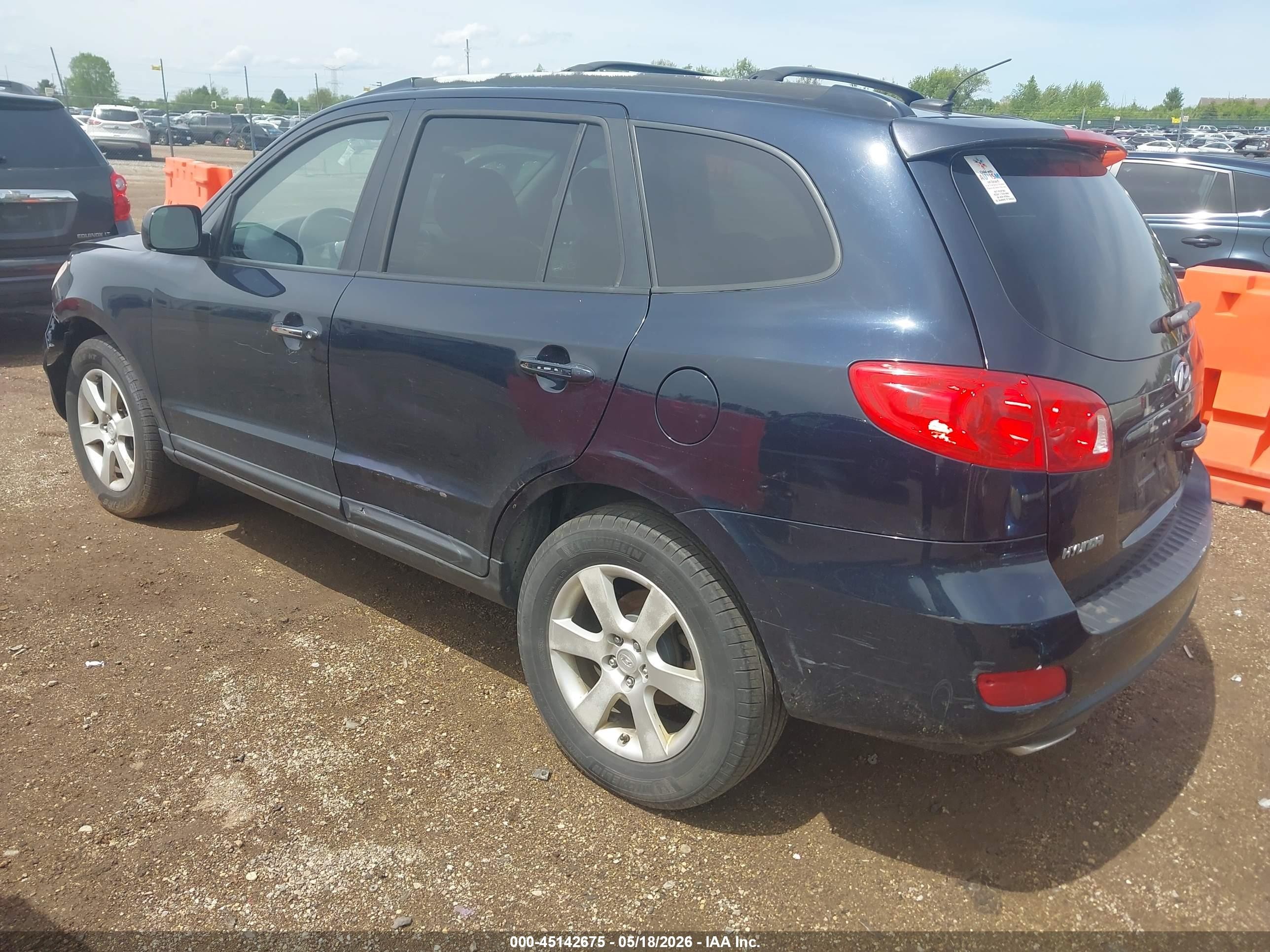 2008 Hyundai Santa Fe Limited/se Navy vin: 5NMSH73E78H173396