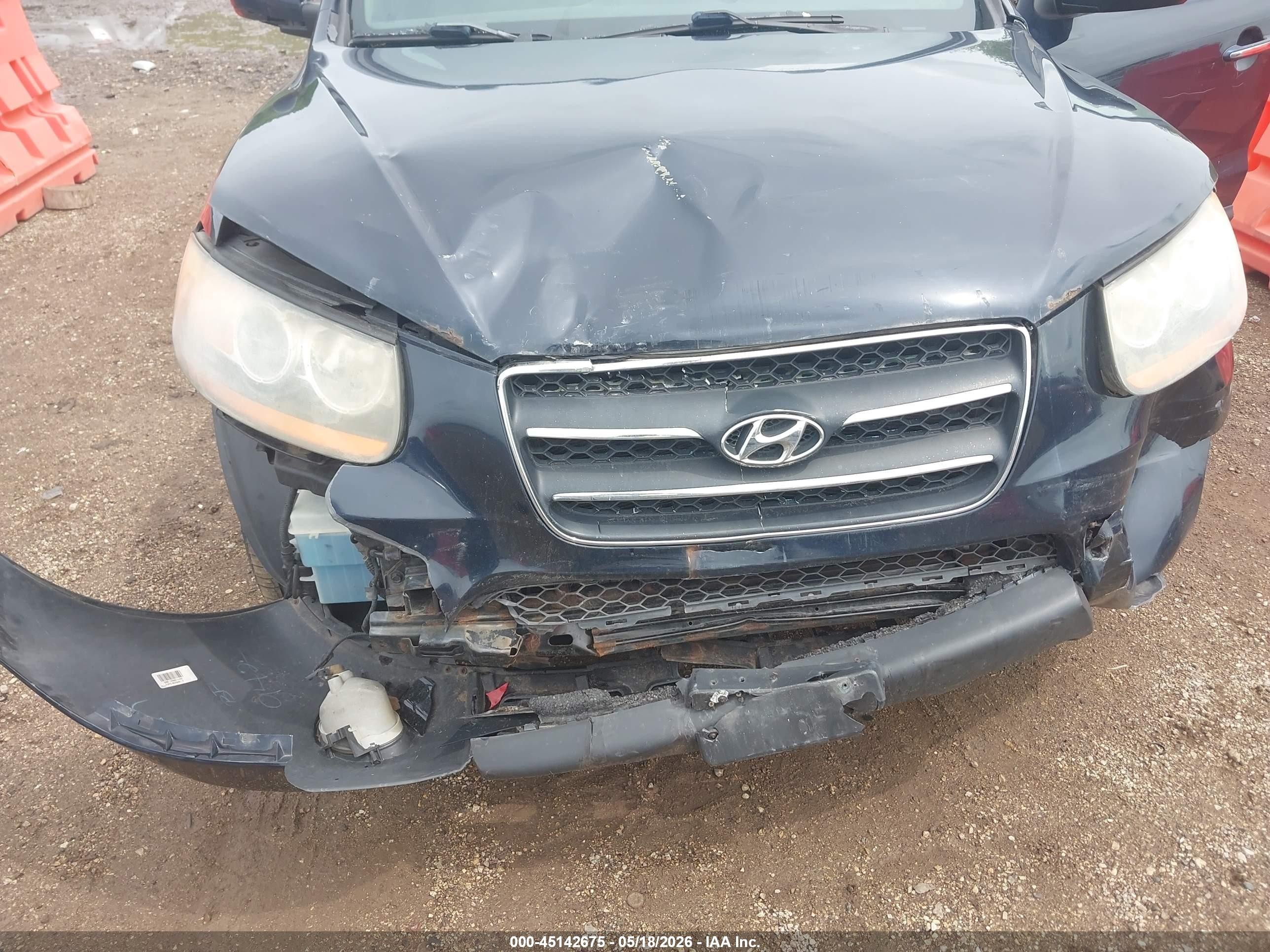 2008 Hyundai Santa Fe Limited/se Navy vin: 5NMSH73E78H173396