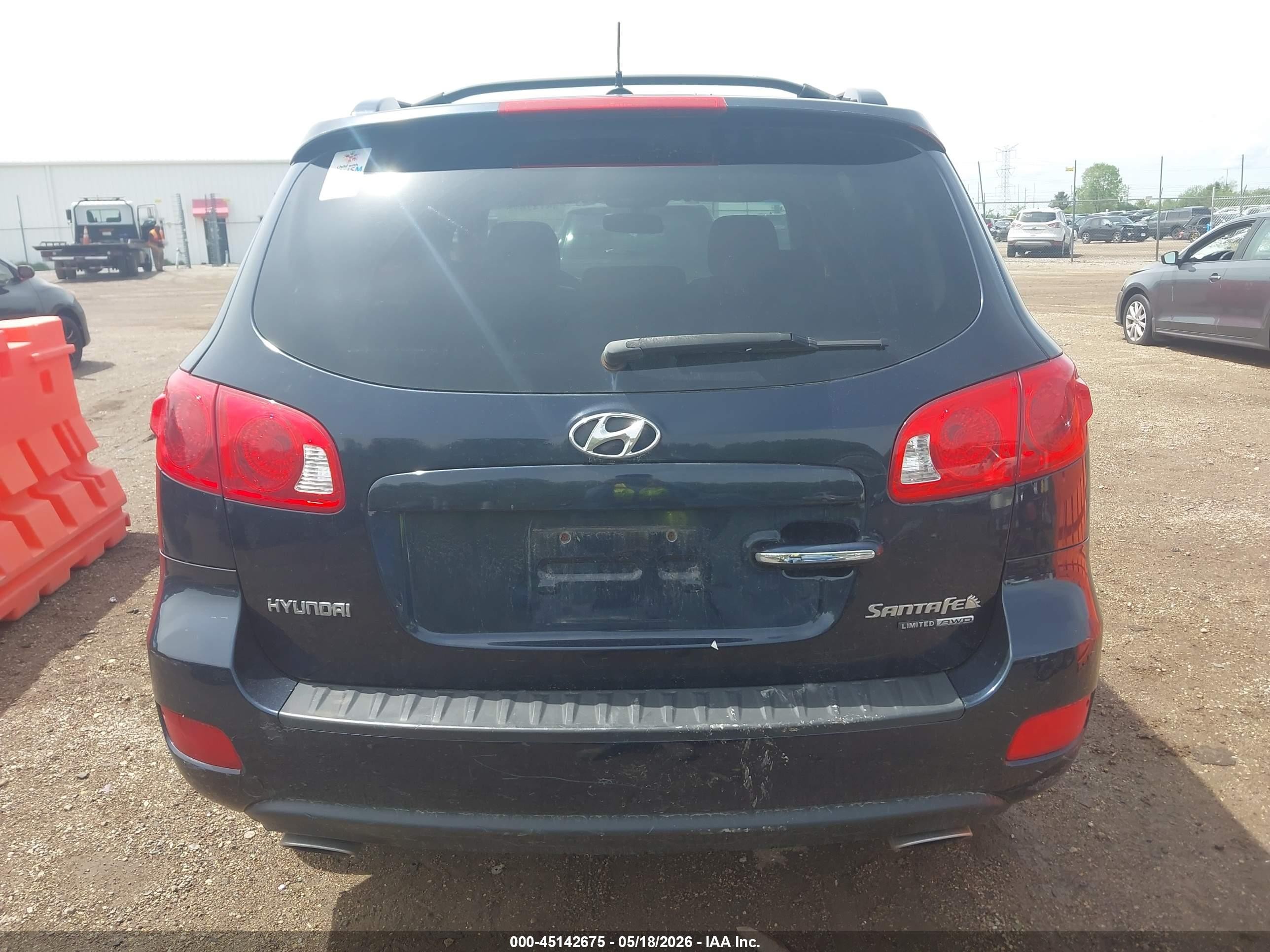 2008 Hyundai Santa Fe Limited/se Navy vin: 5NMSH73E78H173396