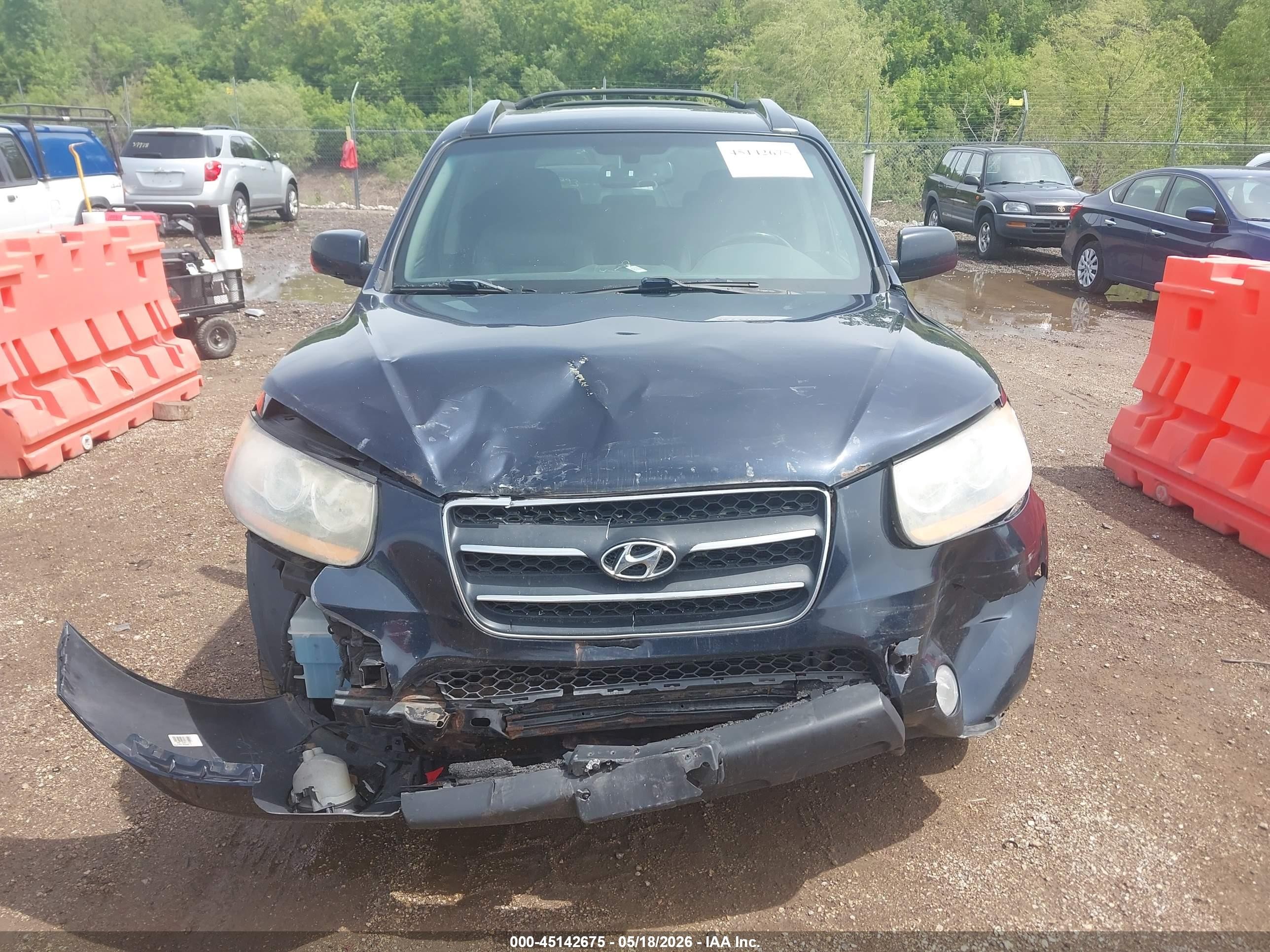 2008 Hyundai Santa Fe Limited/se Navy vin: 5NMSH73E78H173396