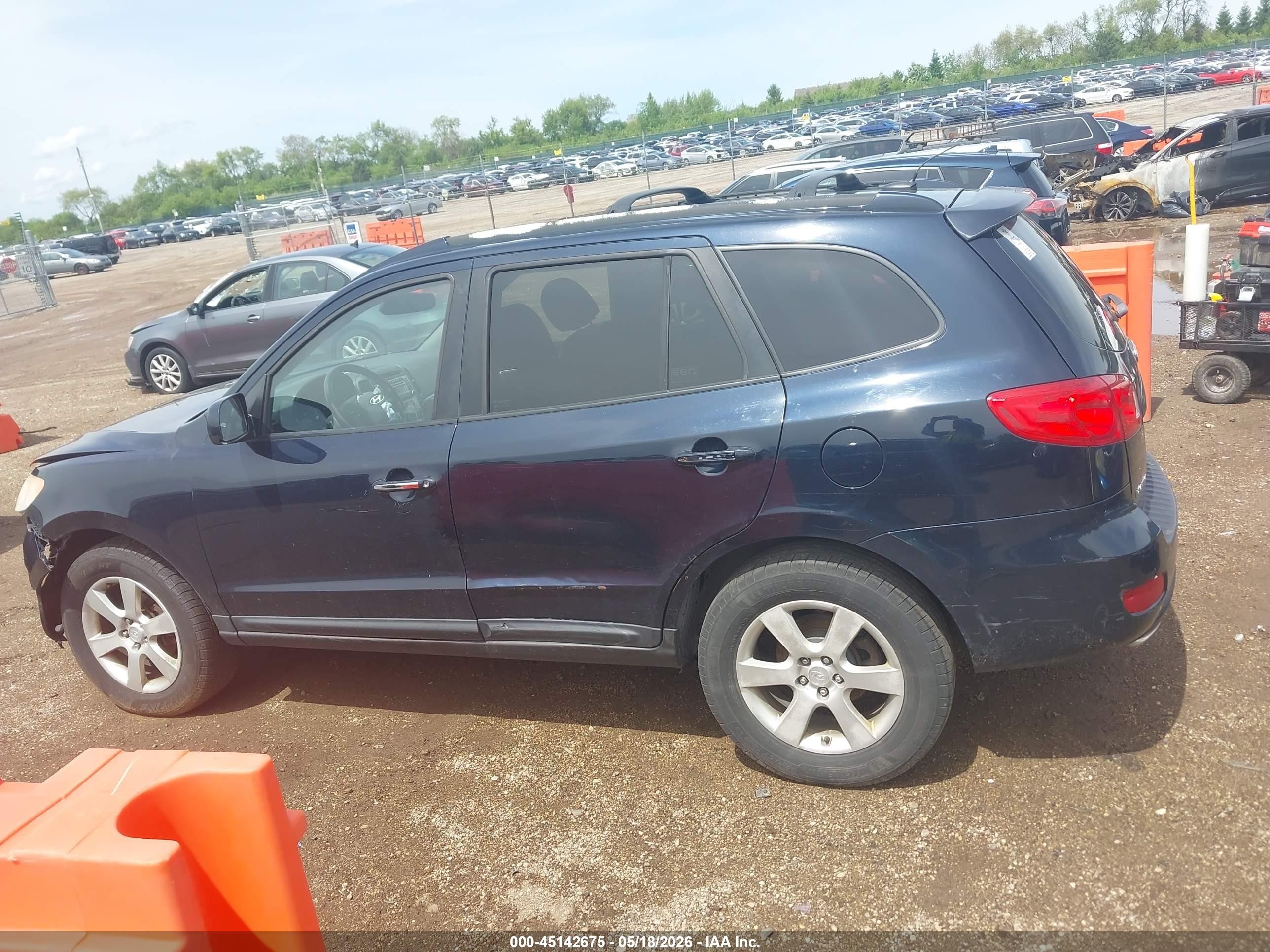 2008 Hyundai Santa Fe Limited/se Navy vin: 5NMSH73E78H173396