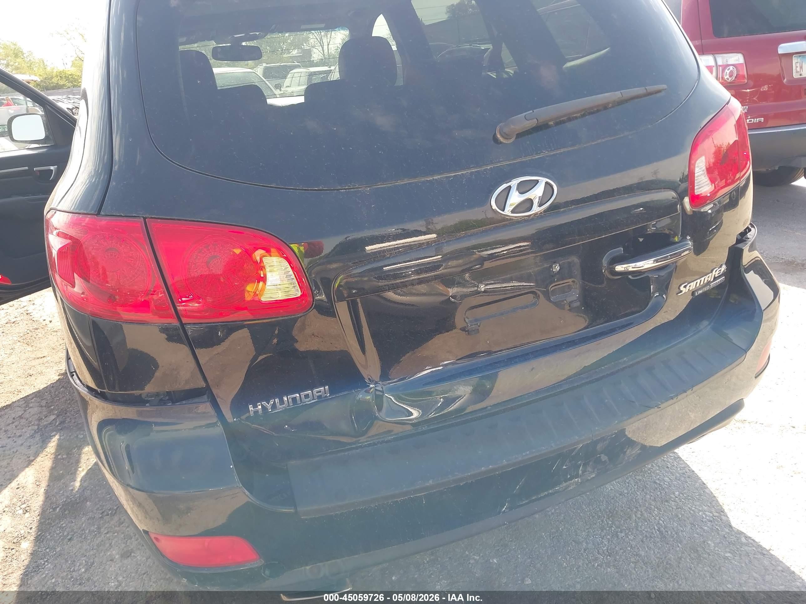 2008 Hyundai Santa Fe Limited/se Black vin: 5NMSH73E78H227182