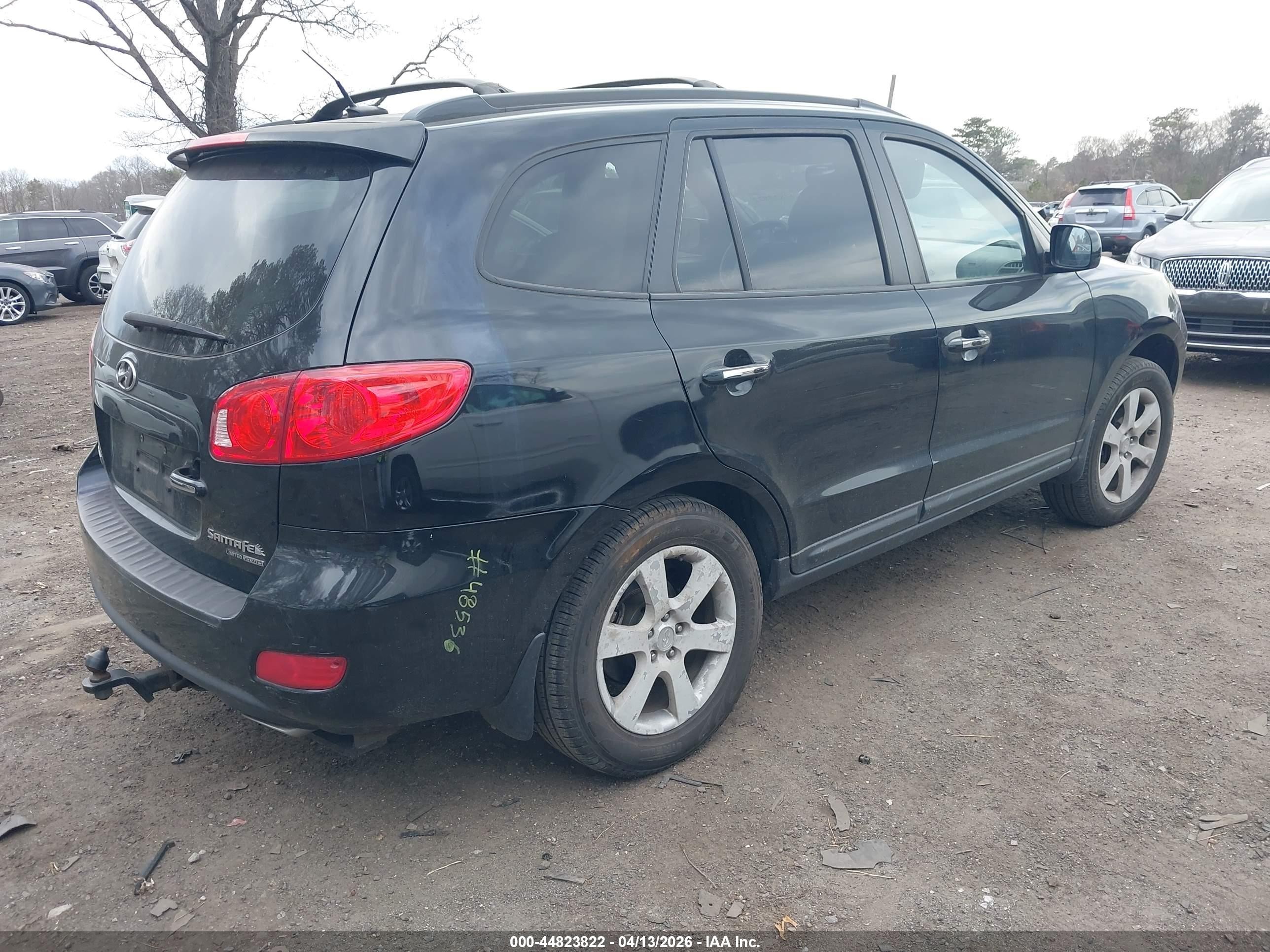 2009 Hyundai Santa Fe Limited Черный vin: 5NMSH73E79H279669