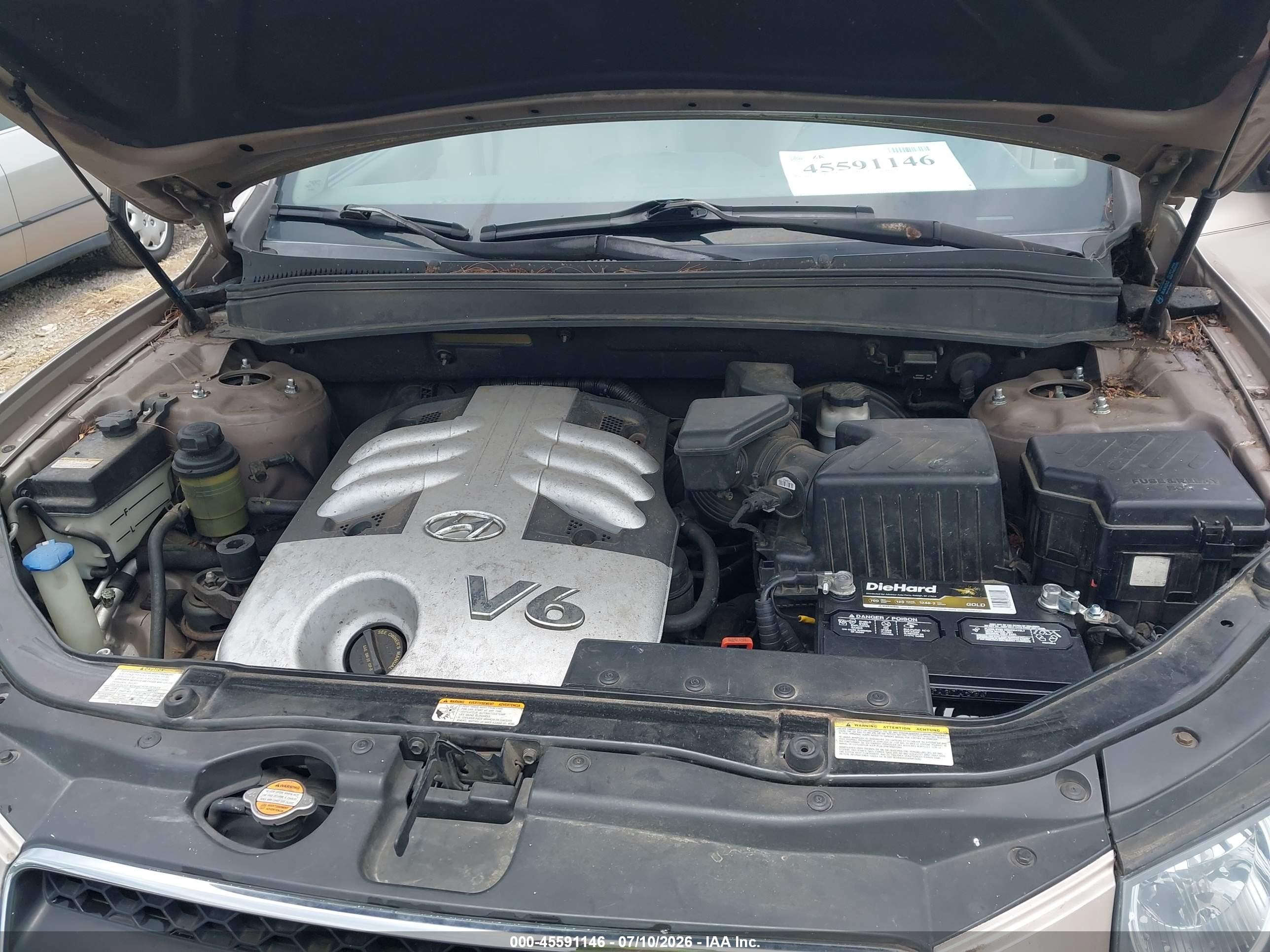2007 Hyundai Santa Fe Limited/se Золотой vin: 5NMSH73E87H012103