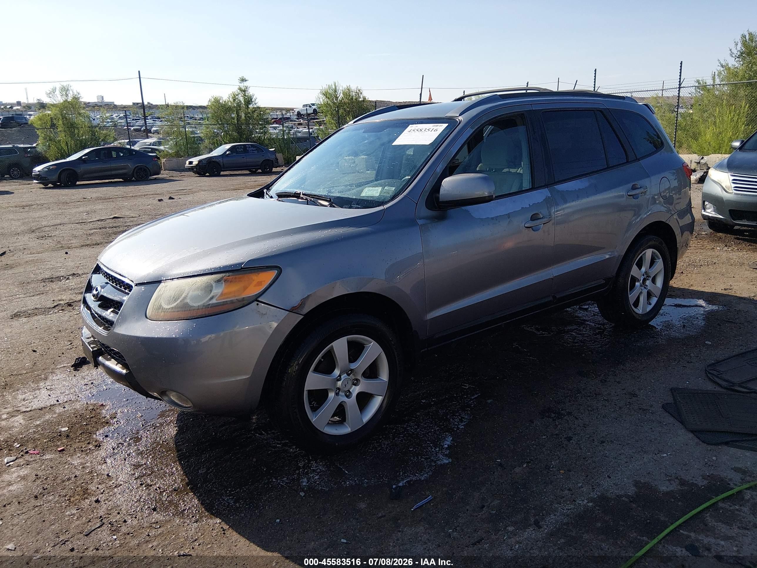 2007 Hyundai Santa Fe Limited/se Серебряный vin: 5NMSH73E87H065061