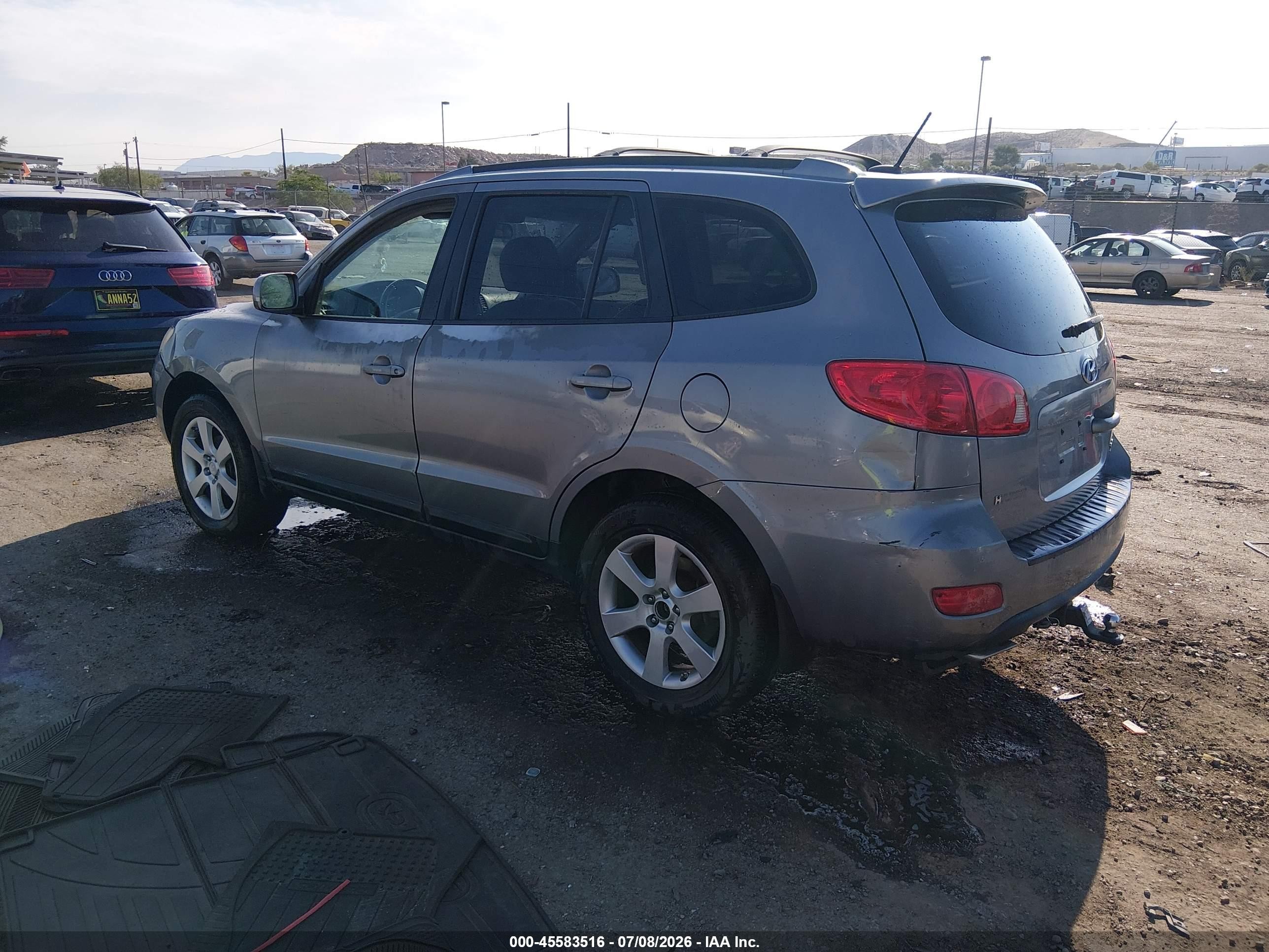 2007 Hyundai Santa Fe Limited/se Серебряный vin: 5NMSH73E87H065061
