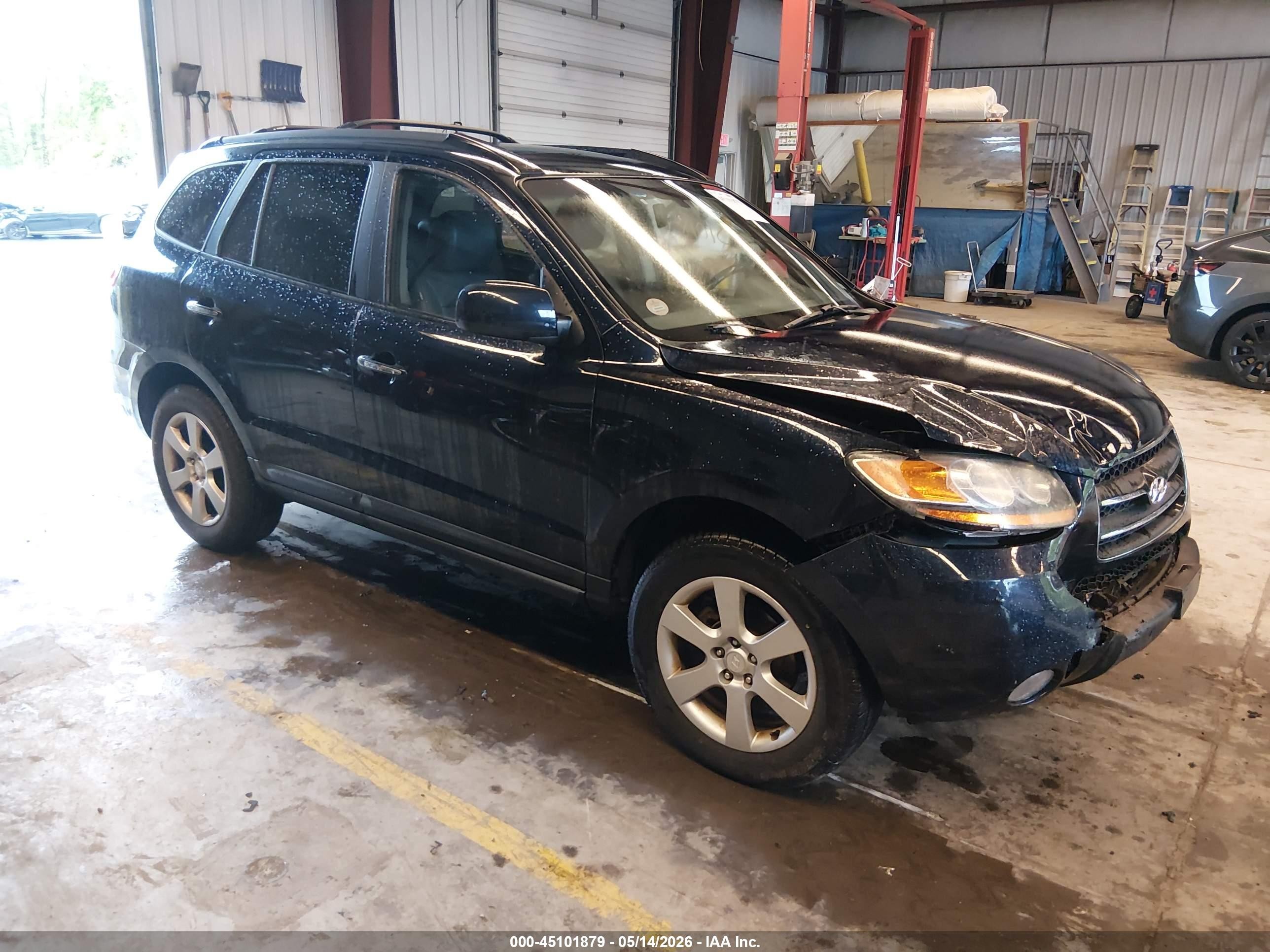 2009 Hyundai Santa Fe Limited Black vin: 5NMSH73E89H230237
