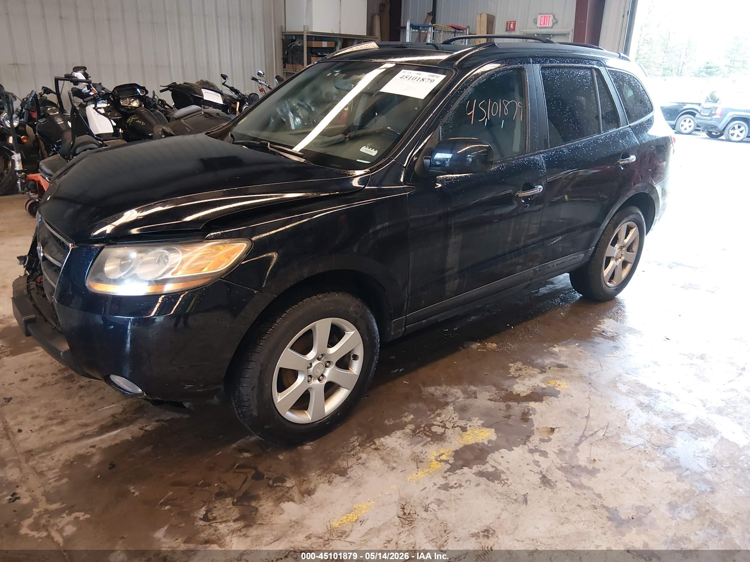 2009 Hyundai Santa Fe Limited Black vin: 5NMSH73E89H230237