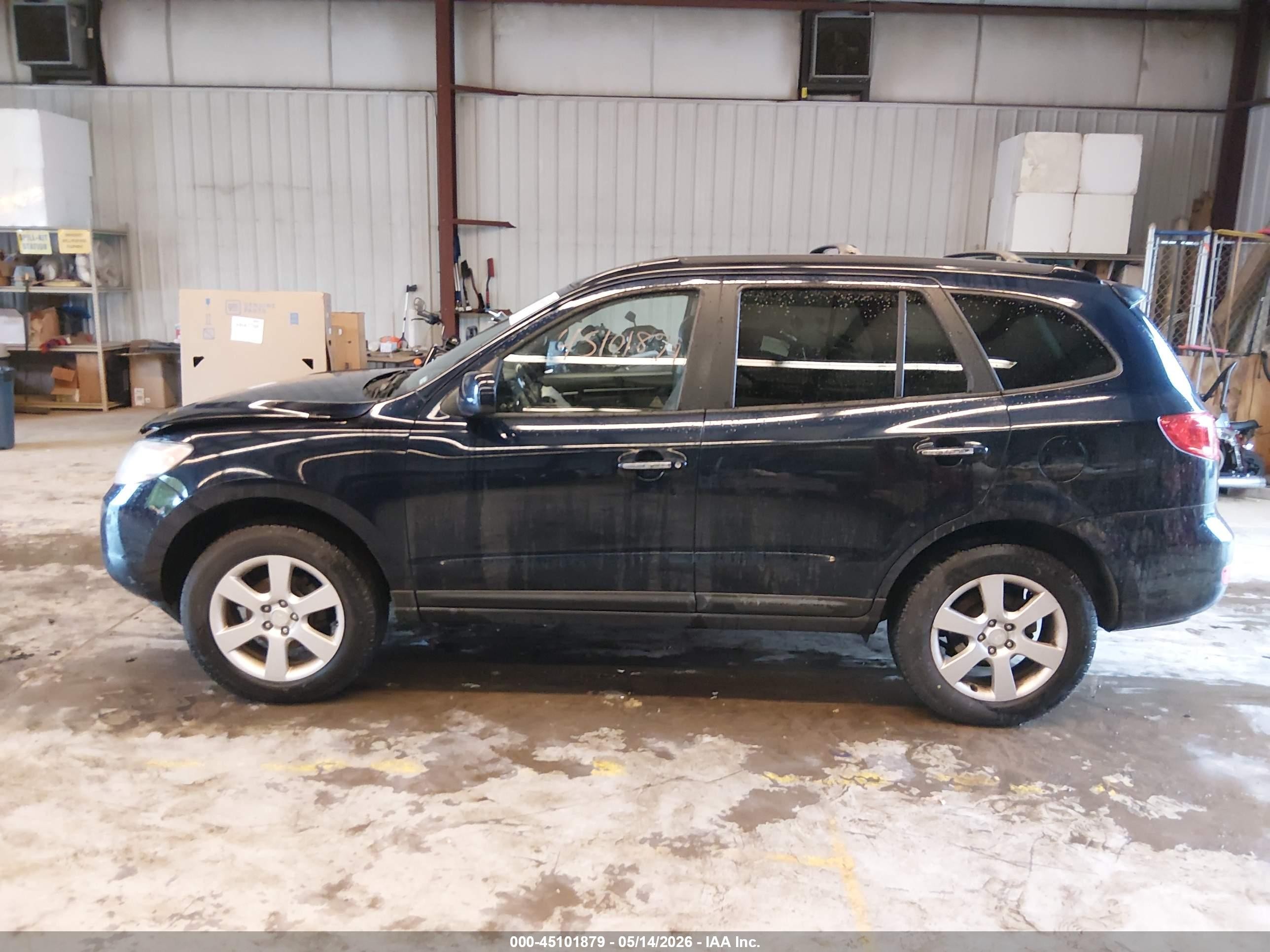 2009 Hyundai Santa Fe Limited Black vin: 5NMSH73E89H230237