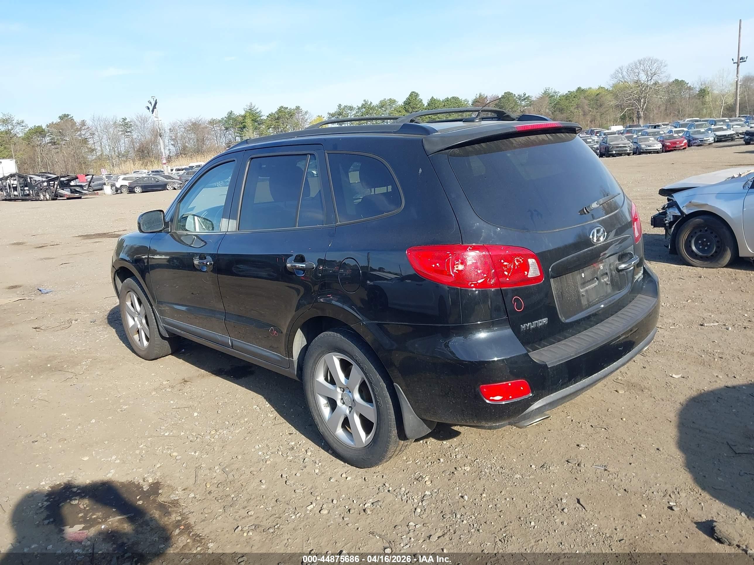2009 Hyundai Santa Fe Limited Black vin: 5NMSH73E89H312405