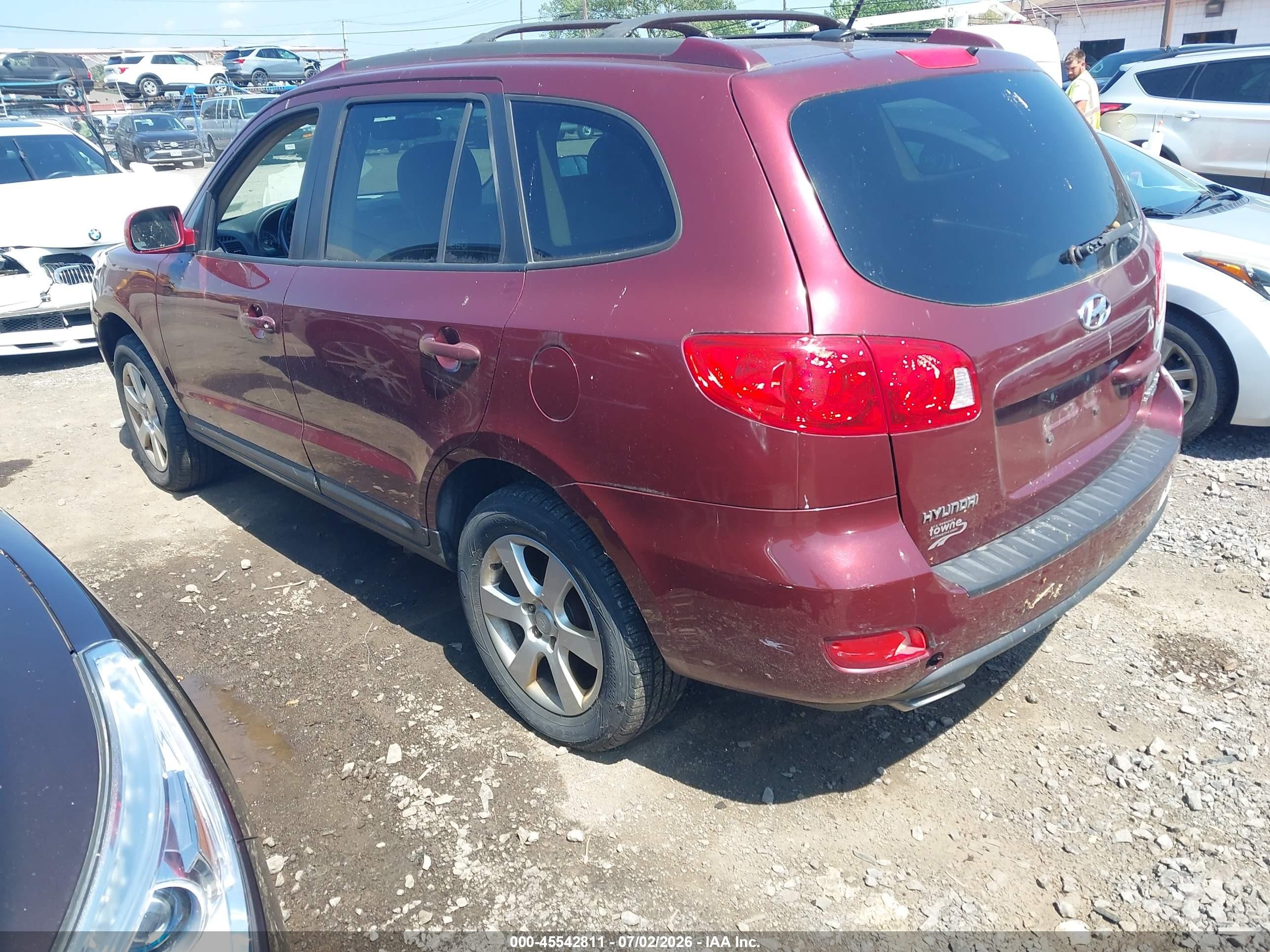 2009 Hyundai Santa Fe Se Purple vin: 5NMSH73E89H313991