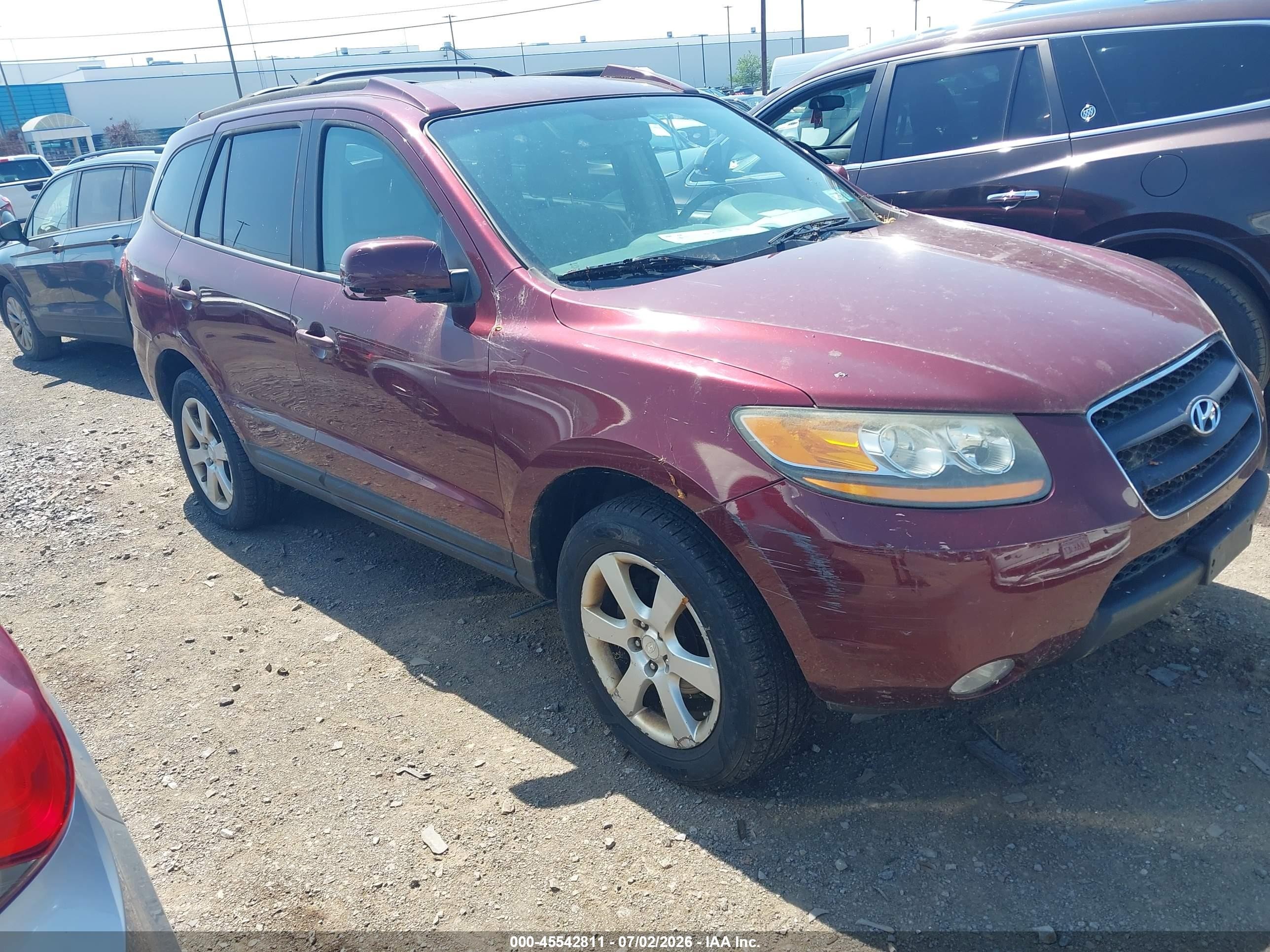 2009 Hyundai Santa Fe Se Purple vin: 5NMSH73E89H313991