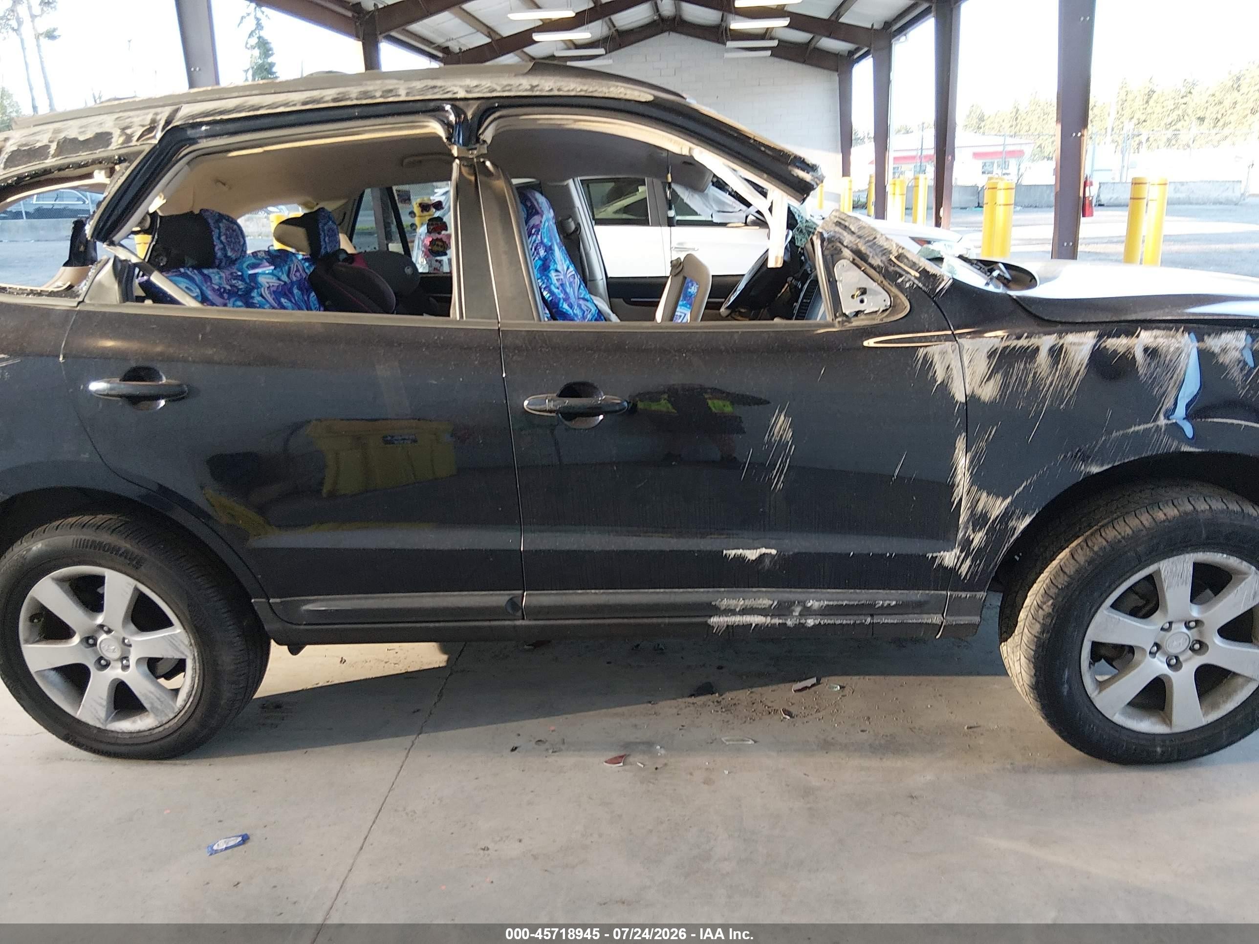 2007 Hyundai Santa Fe Limited/se Black vin: 5NMSH73E97H015107