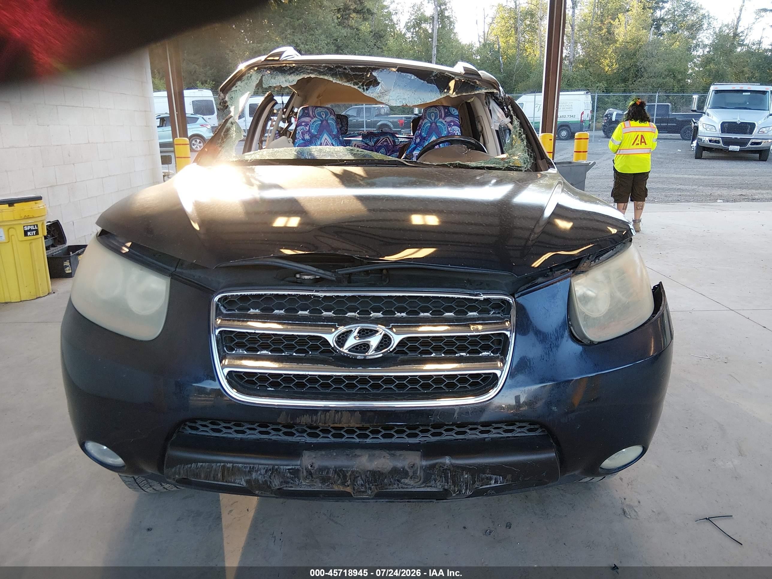 2007 Hyundai Santa Fe Limited/se Black vin: 5NMSH73E97H015107