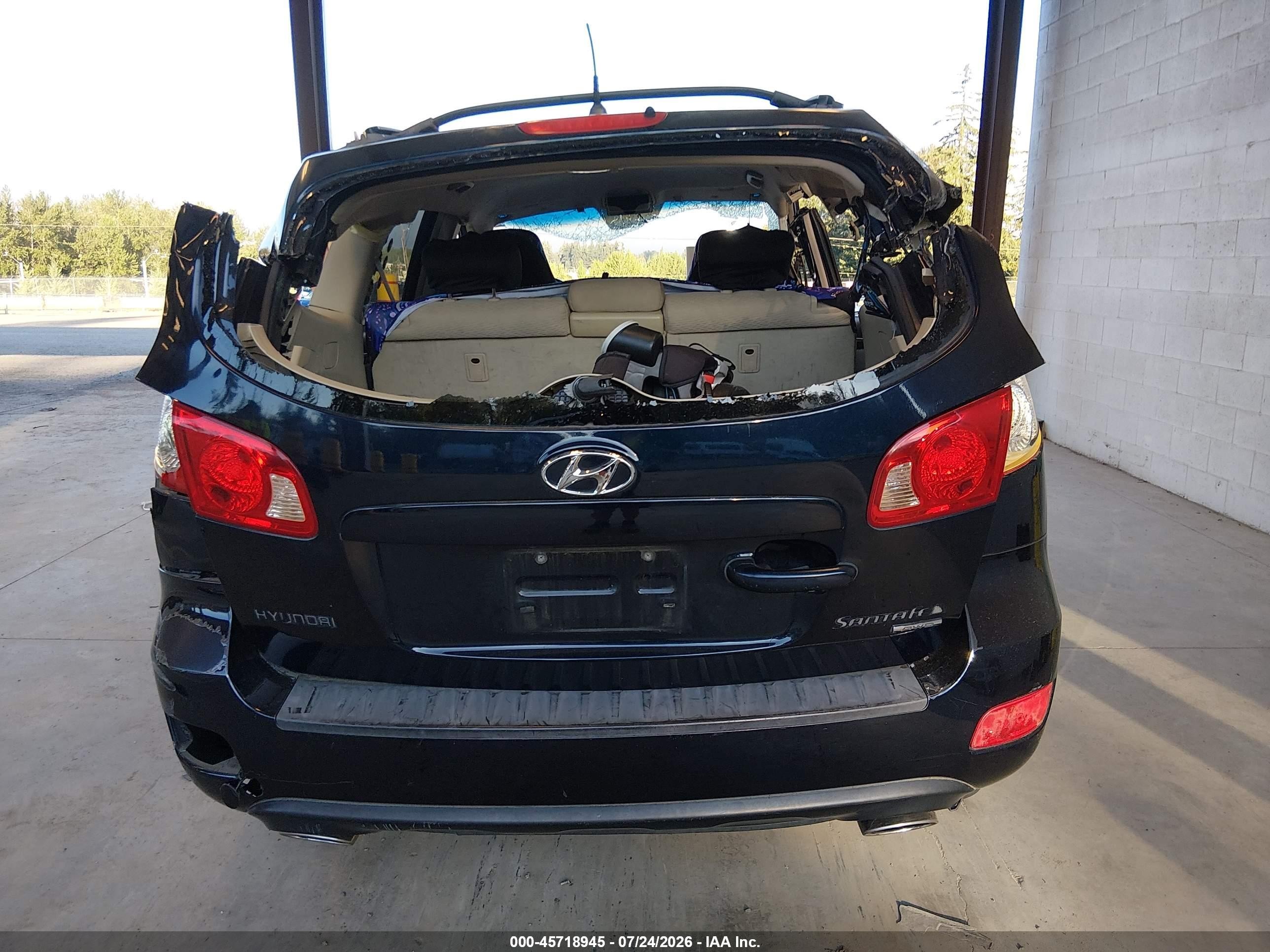 2007 Hyundai Santa Fe Limited/se Black vin: 5NMSH73E97H015107