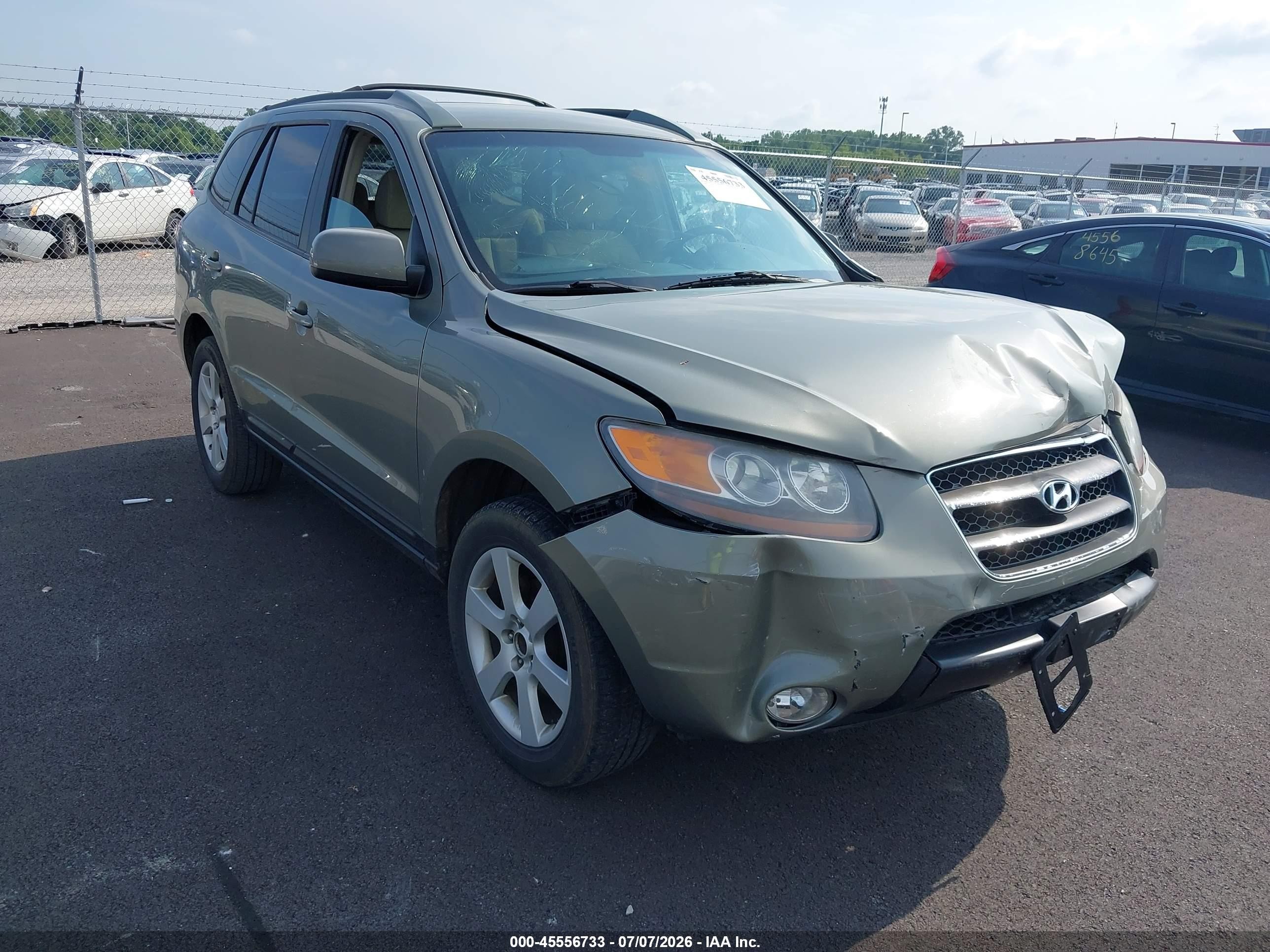 2007 Hyundai Santa Fe Limited/se Green vin: 5NMSH73E97H117264