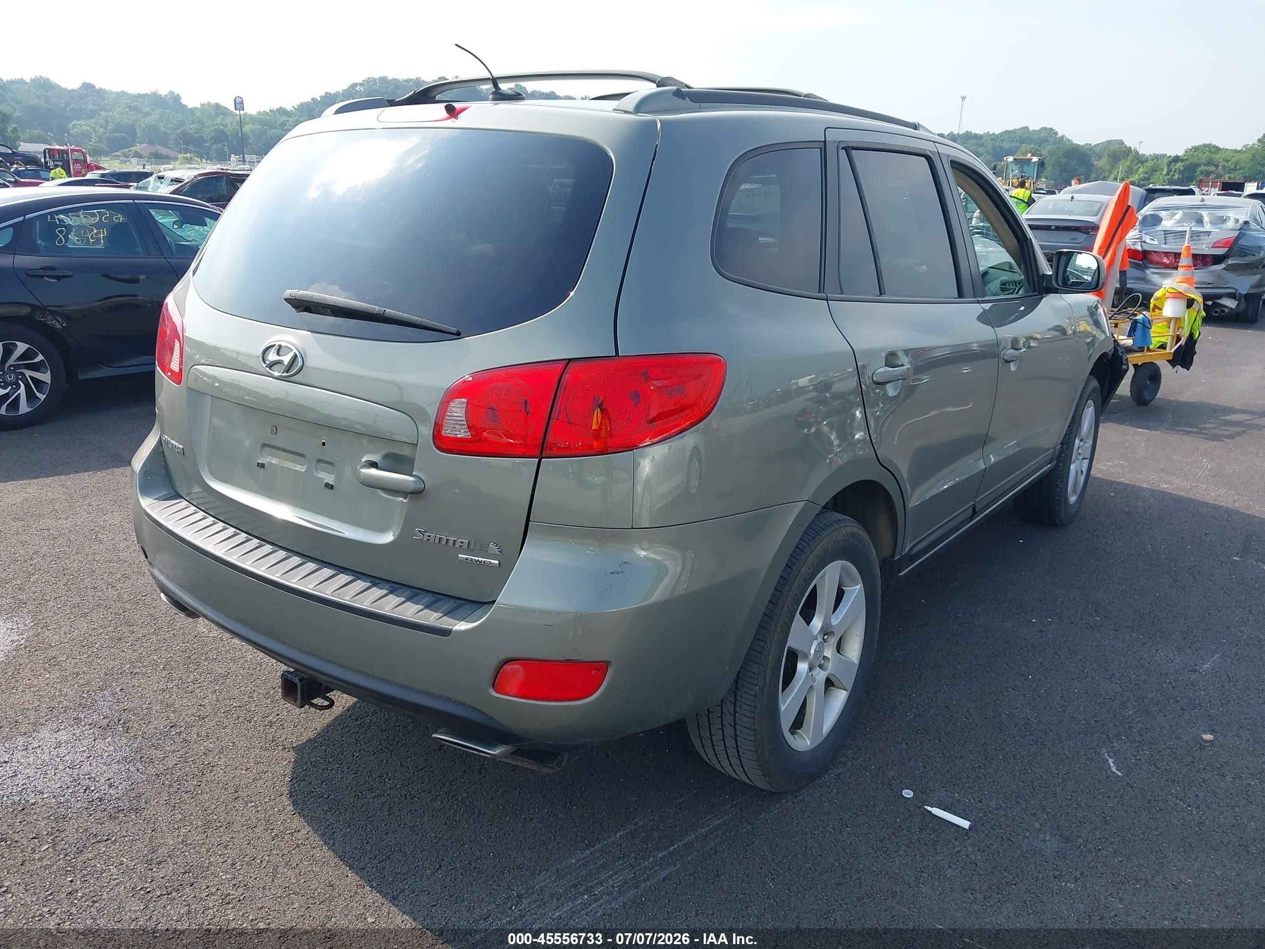 2007 Hyundai Santa Fe Limited/se Зеленый vin: 5NMSH73E97H117264