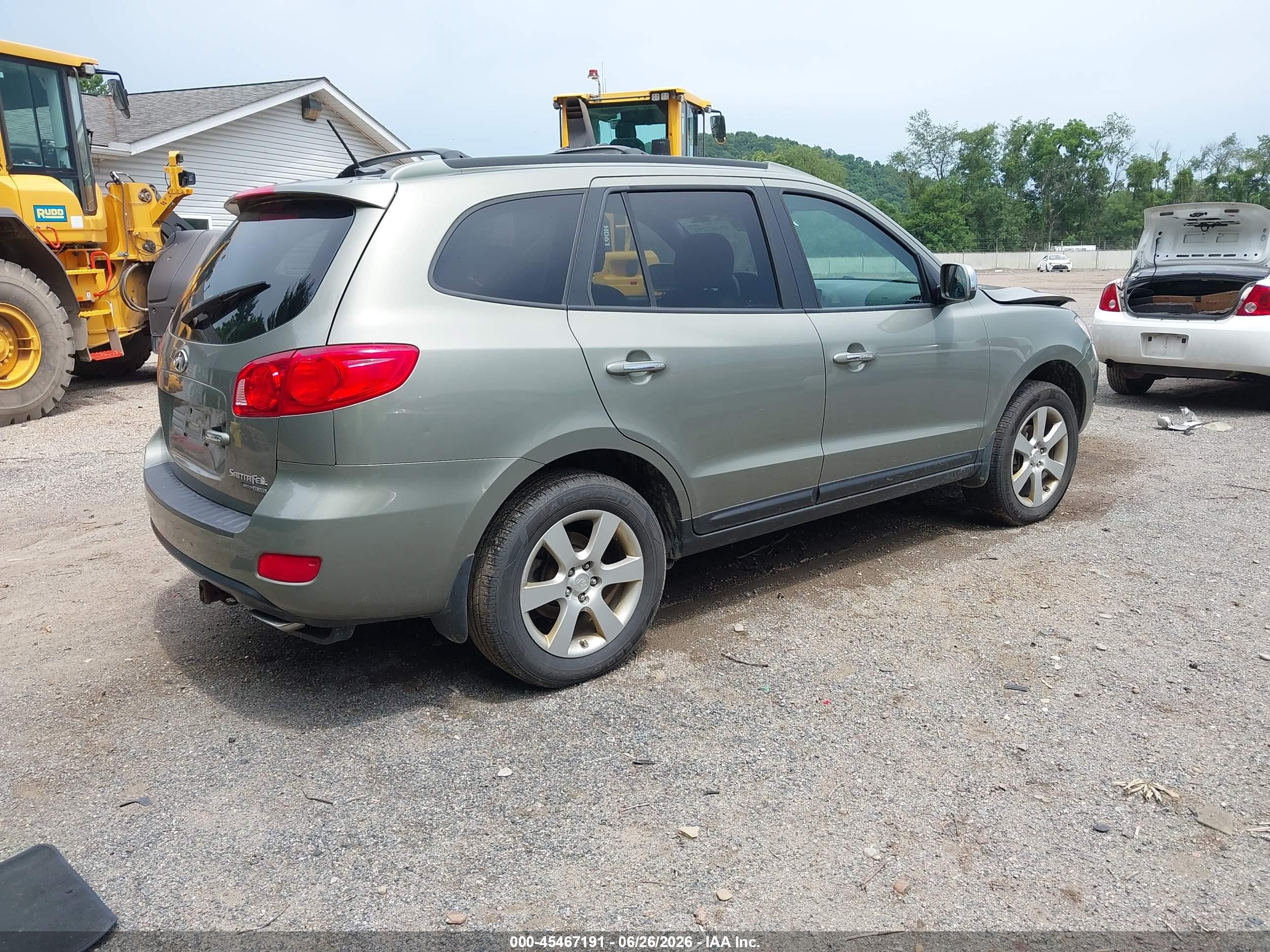 2007 Hyundai Santa Fe Limited/se Green vin: 5NMSH73E97H118141
