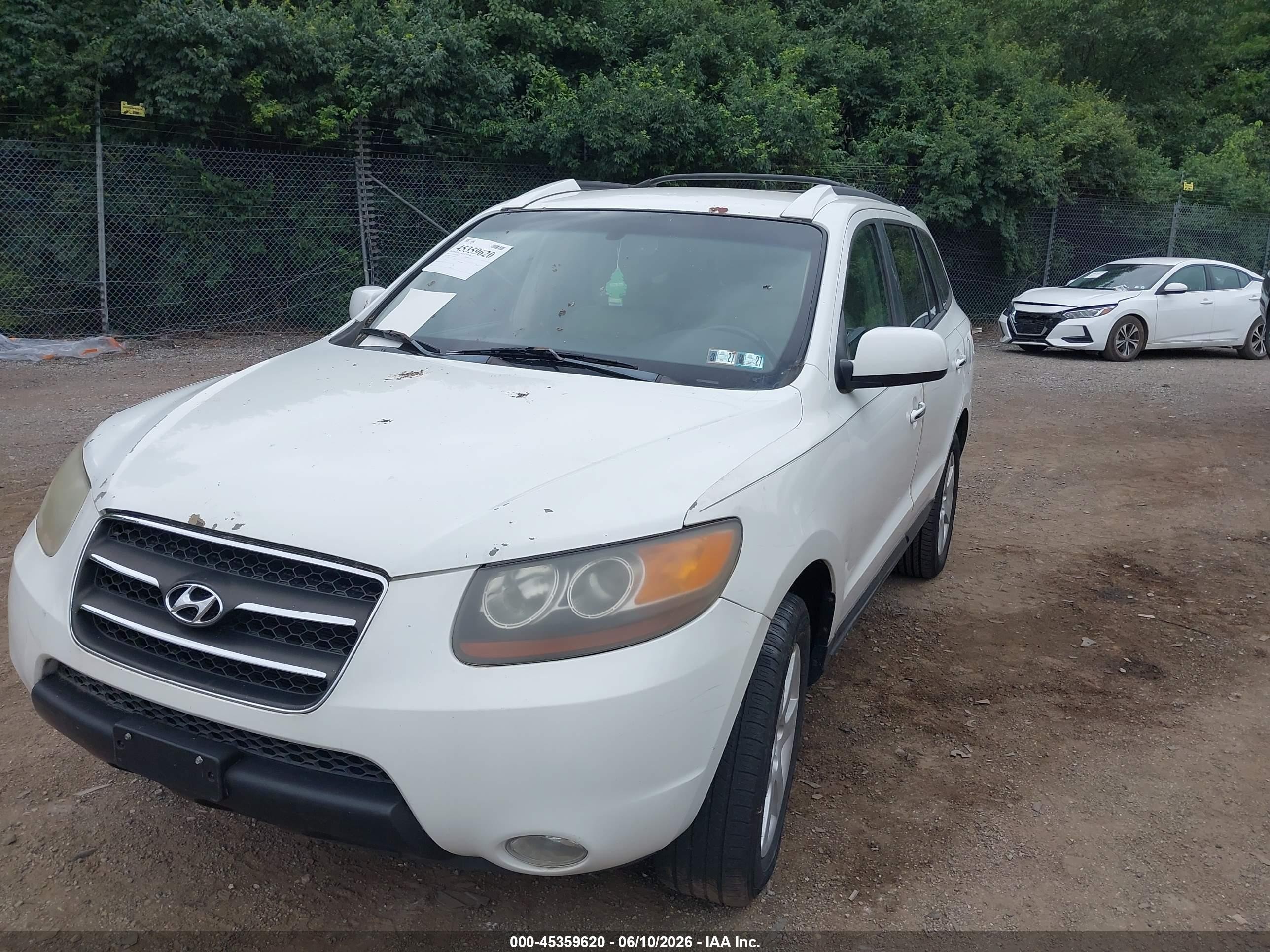 2007 Hyundai Santa Fe Limited/se White vin: 5NMSH73E97H122514