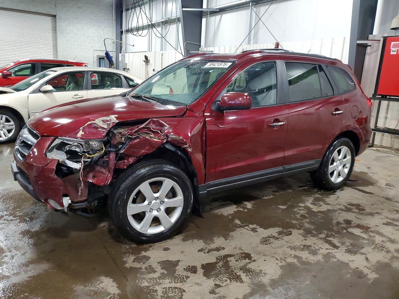 2008 Hyundai Santa Fe Maroon vin: 5NMSH73E98H190832
