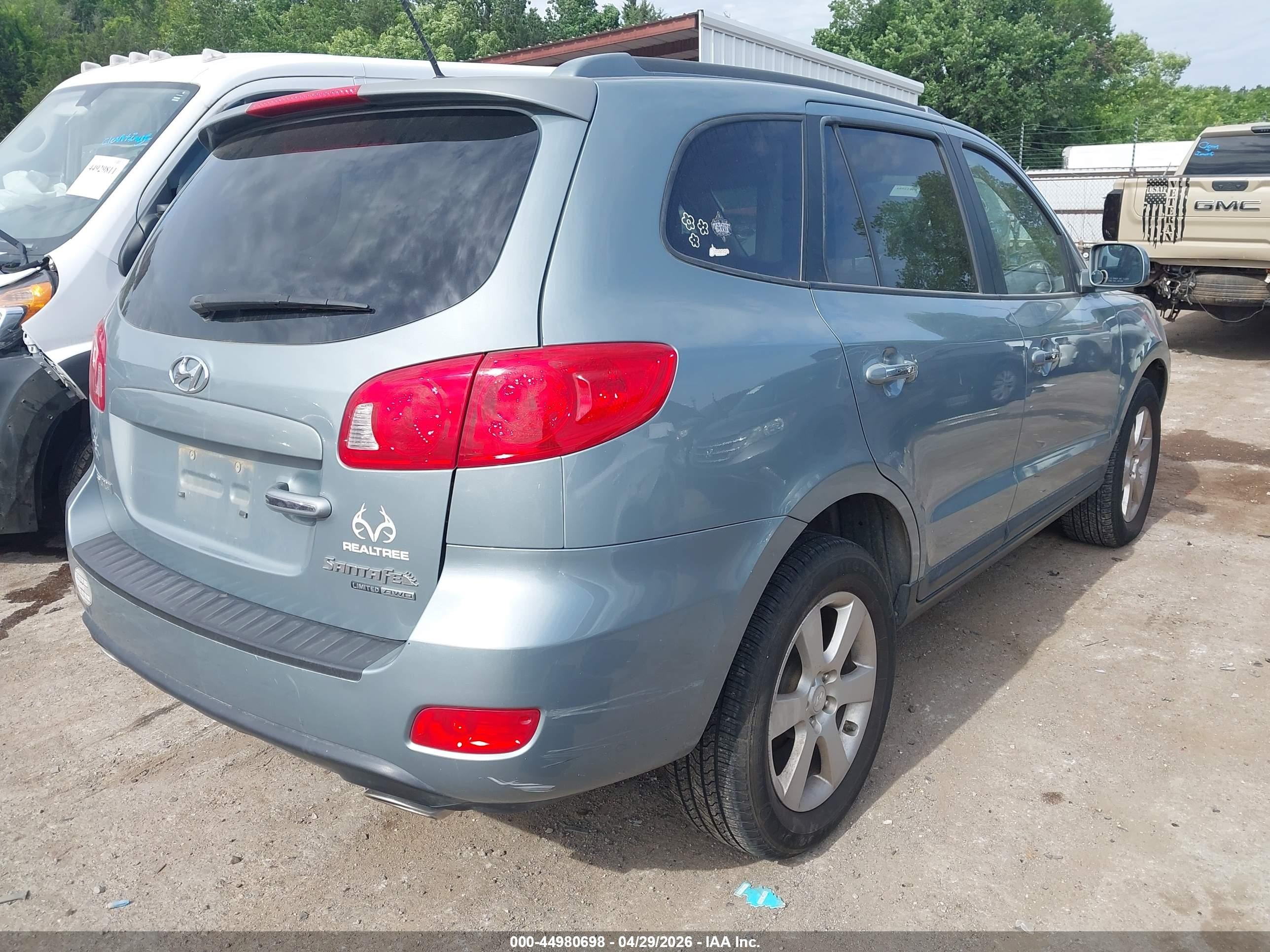 2008 Hyundai Santa Fe Limited/se Синий vin: 5NMSH73E98H201666
