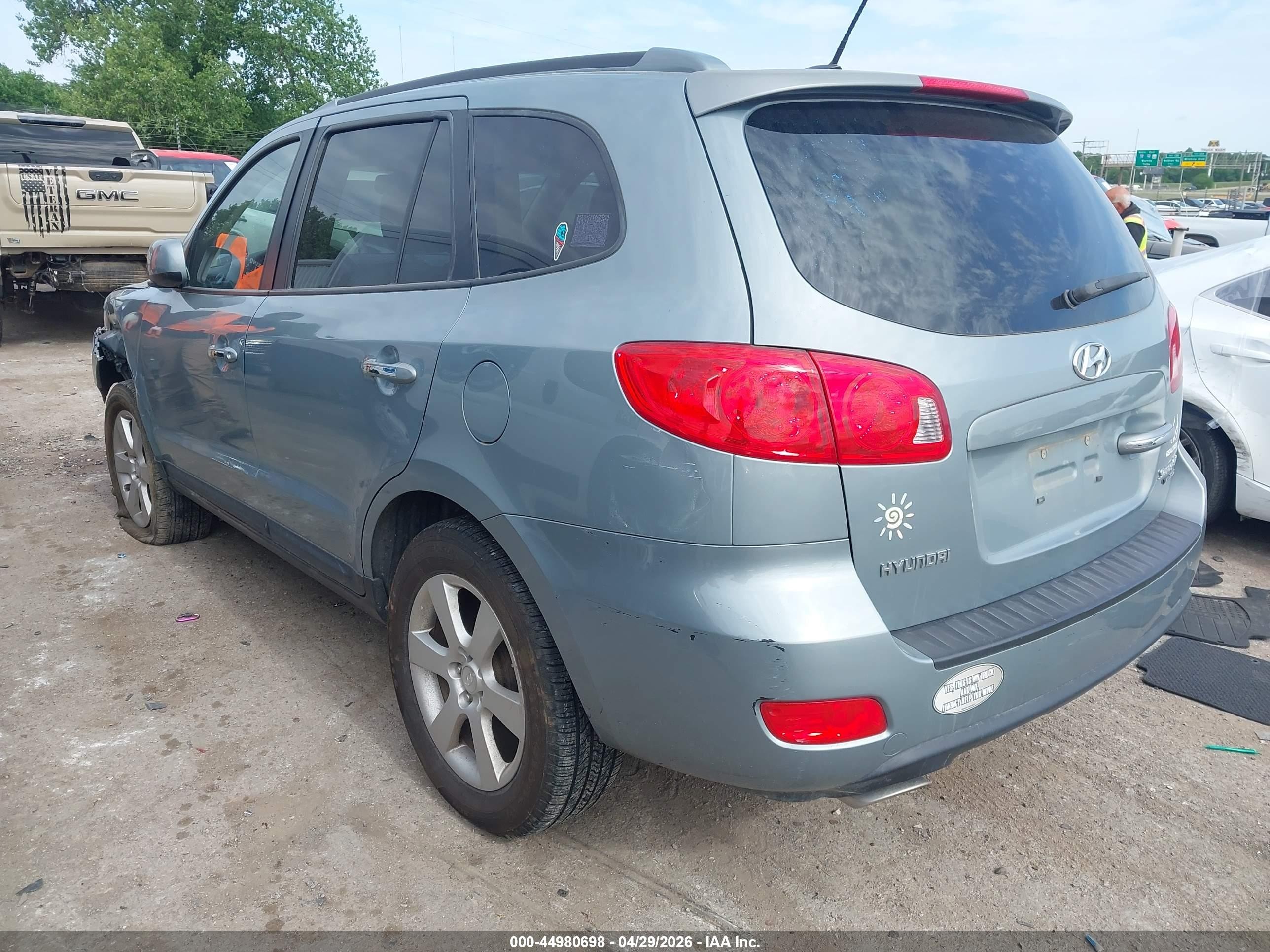 2008 Hyundai Santa Fe Limited/se Синий vin: 5NMSH73E98H201666